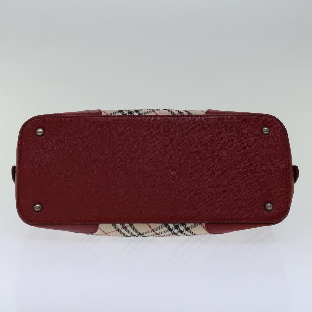 Burberry Nova Check Red Canvas Handbag (Pre-Owned) Size ONE SIZE - 3 Thumbnail