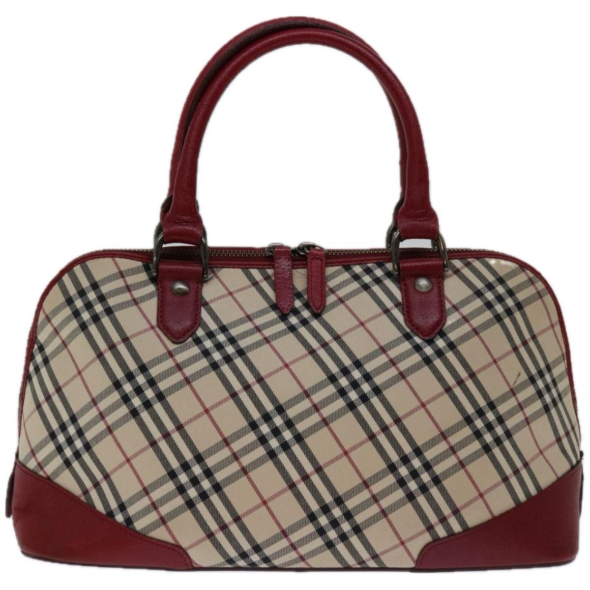 Burberry Nova Check Red Canvas Handbag (Pre-Owned) Size ONE SIZE - 2 Thumbnail