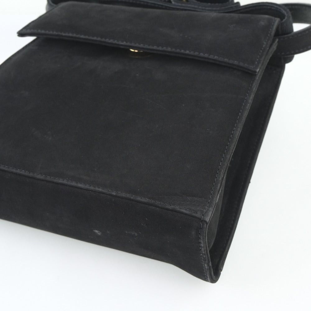 Salvatore Ferragamo Vara Black Suede Shoulder Bag (Pre-Owned) Size ONE SIZE - 10 Thumbnail