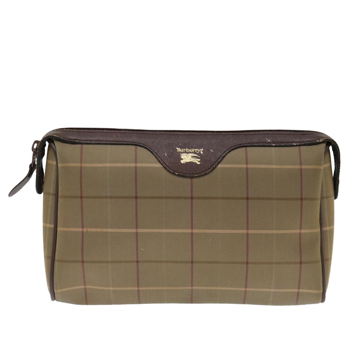 Burberry Nova Check Brown Canvas Clutch Bag (Pre-Owned) Size ONE SIZE - 8 Thumbnail