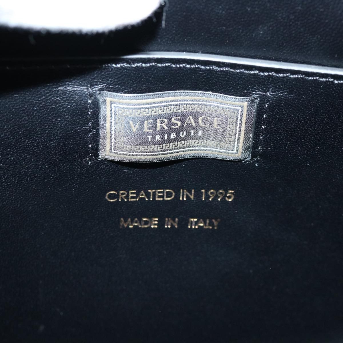 Versace Black Leather Handbag (Pre-Owned) Size ONE SIZE - 4 Thumbnail