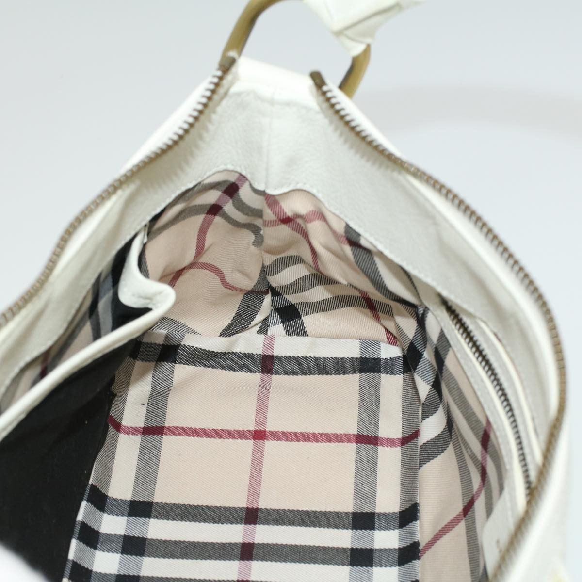 Burberry White Leather Shoulder Bag (Pre-Owned) Size ONE SIZE - 10 Thumbnail