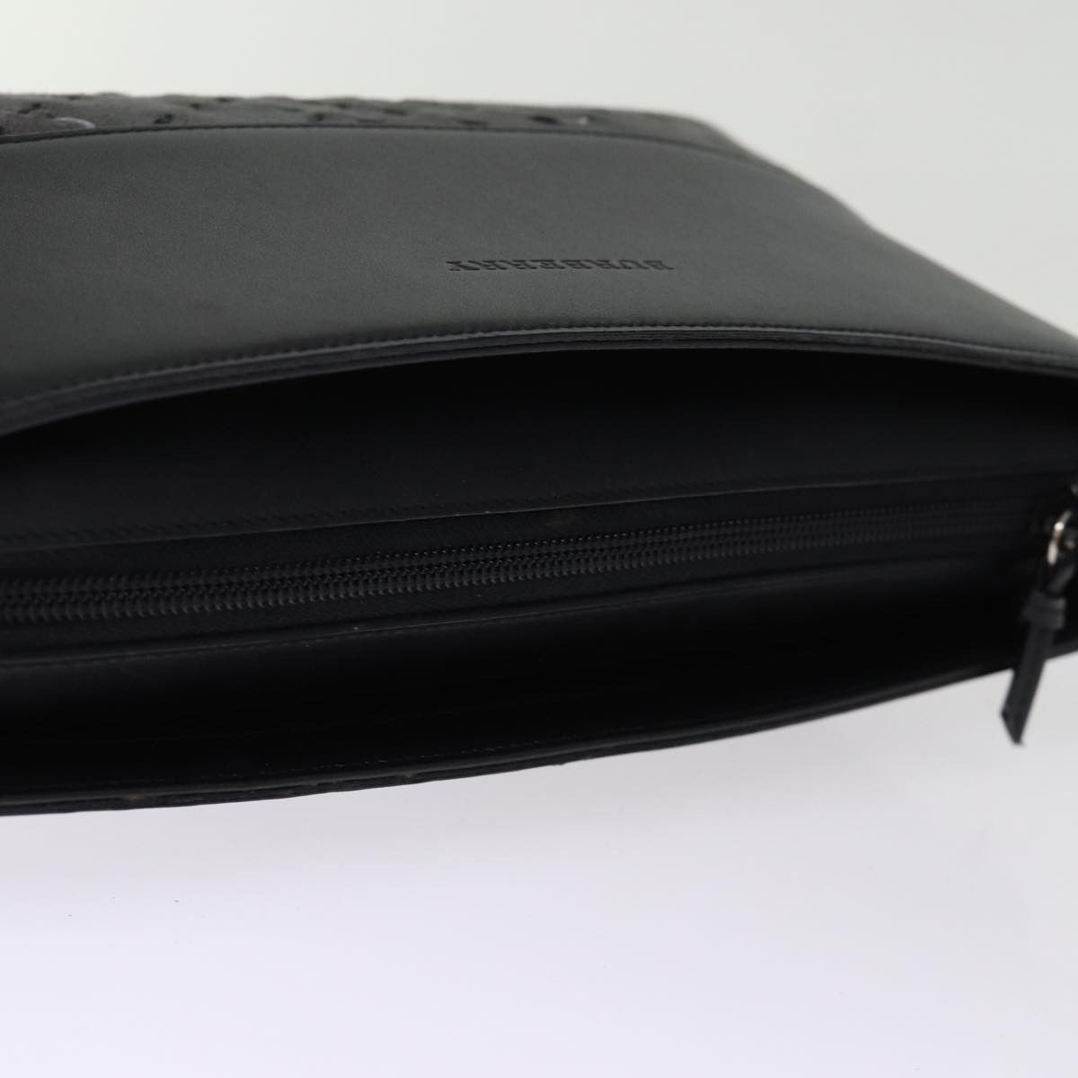 Burberry Black Leather Handbag (Pre-Owned) Size ONE SIZE - 13 Thumbnail