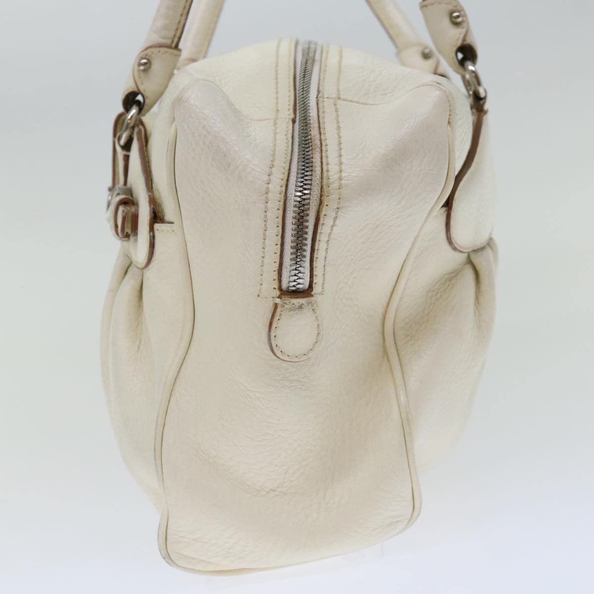 Salvatore Ferragamo Gancio White Leather Shoulder Bag (Pre-Owned) Size ONE SIZE - 11 Thumbnail