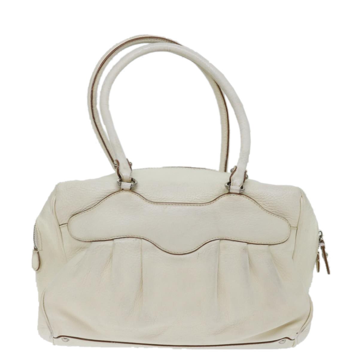 Salvatore Ferragamo Gancio White Leather Shoulder Bag (Pre-Owned) Size ONE SIZE - 2 Thumbnail