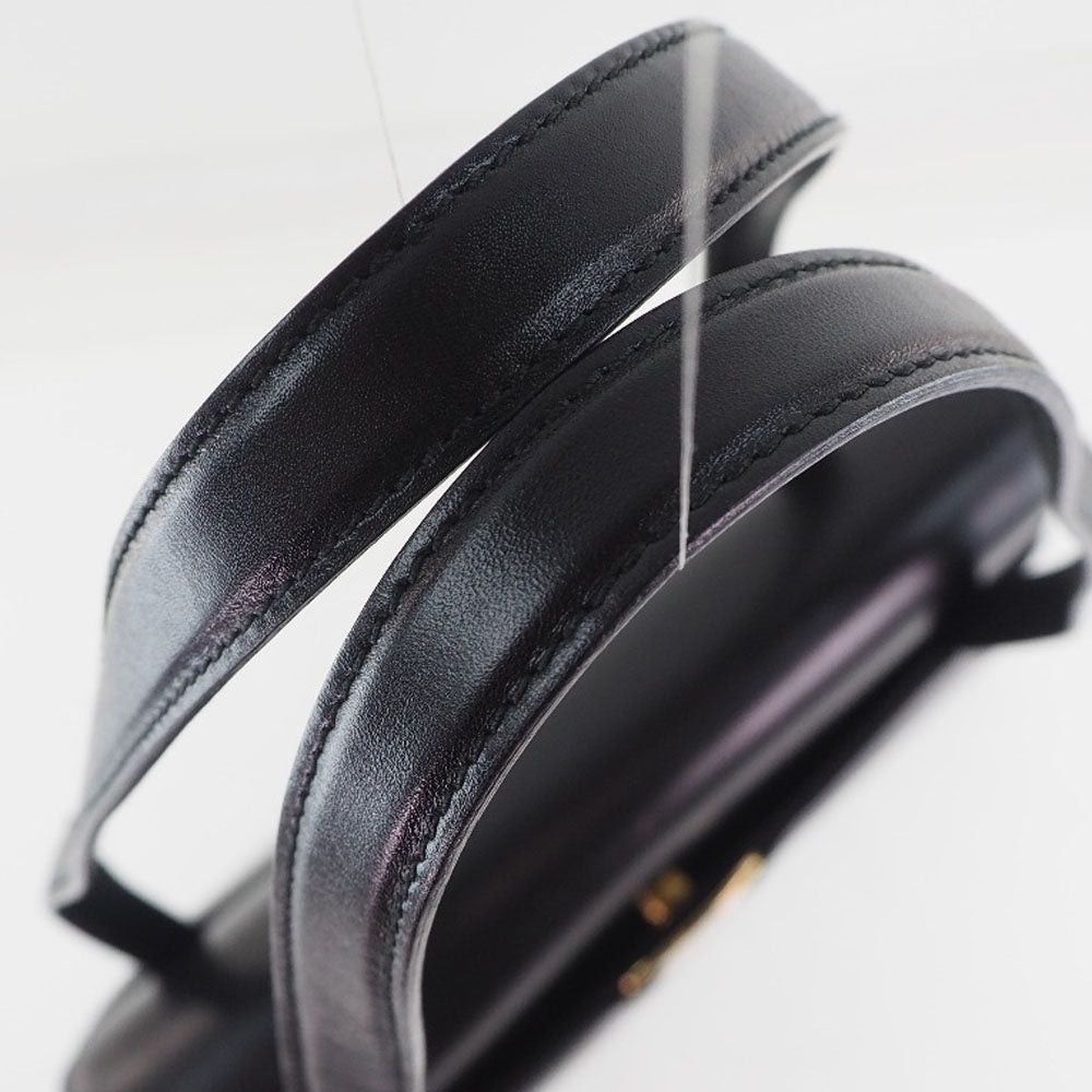 Salvatore Ferragamo Vala Black Pony-Style Calfskin Shoulder Bag (Pre-Owned) Size ONE SIZE - 3 Thumbnail