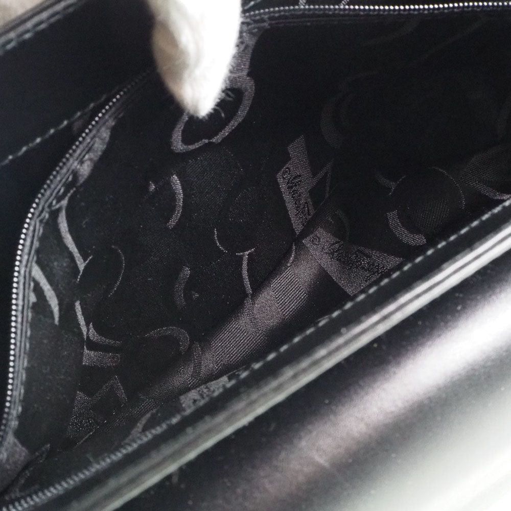 Salvatore Ferragamo Vala Black Pony-Style Calfskin Shoulder Bag (Pre-Owned) Size ONE SIZE - 9 Thumbnail