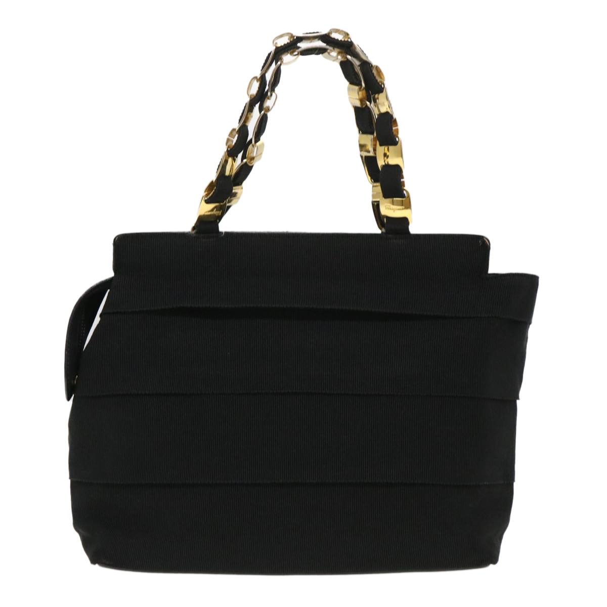 Salvatore Ferragamo Black Canvas Handbag (Pre-Owned) Size ONE SIZE - 2 Thumbnail