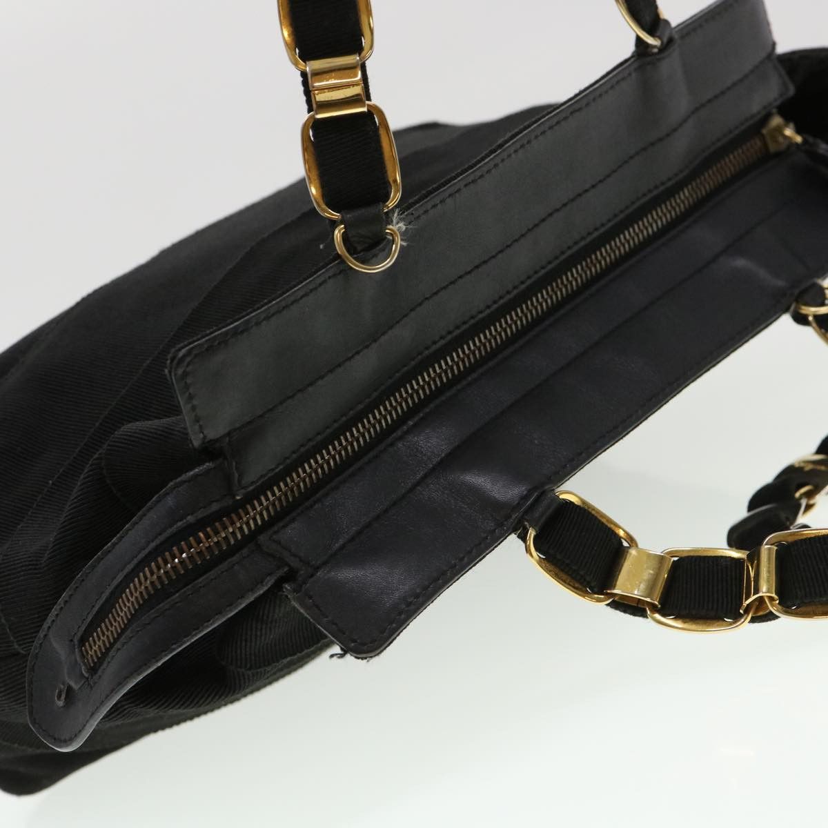 Salvatore Ferragamo Black Canvas Handbag (Pre-Owned) Size ONE SIZE - 11 Thumbnail