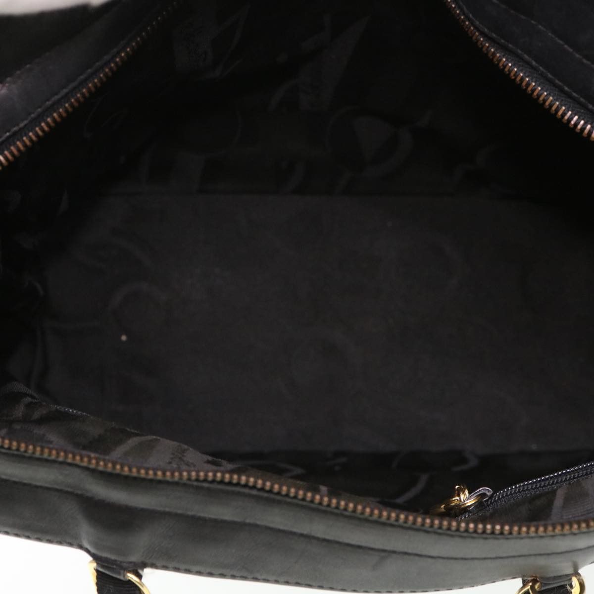 Salvatore Ferragamo Black Canvas Handbag (Pre-Owned) Size ONE SIZE - 5 Thumbnail