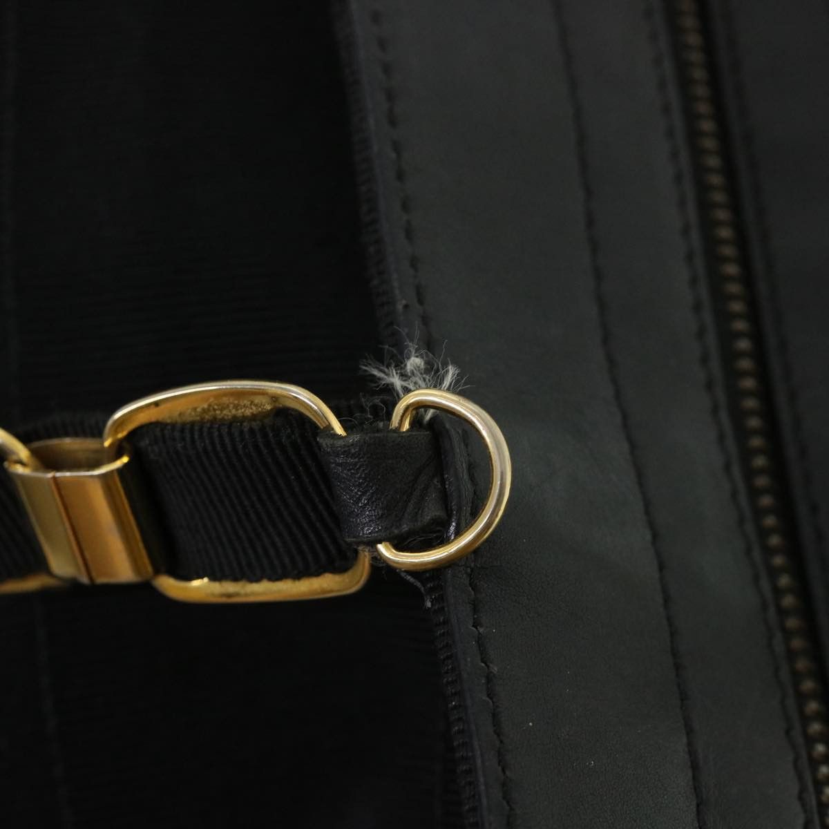 Salvatore Ferragamo Black Canvas Handbag (Pre-Owned) Size ONE SIZE - 13 Thumbnail