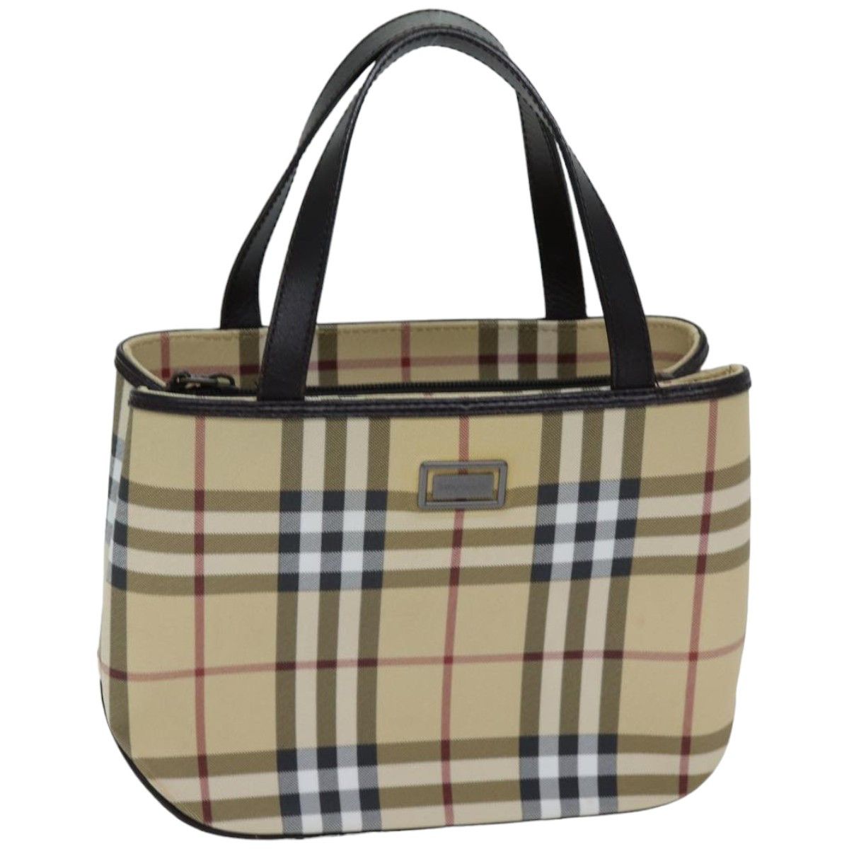 Burberry Nova Check Beige Canvas Handbag (Pre-Owned) Size ONE SIZE - 12 Thumbnail