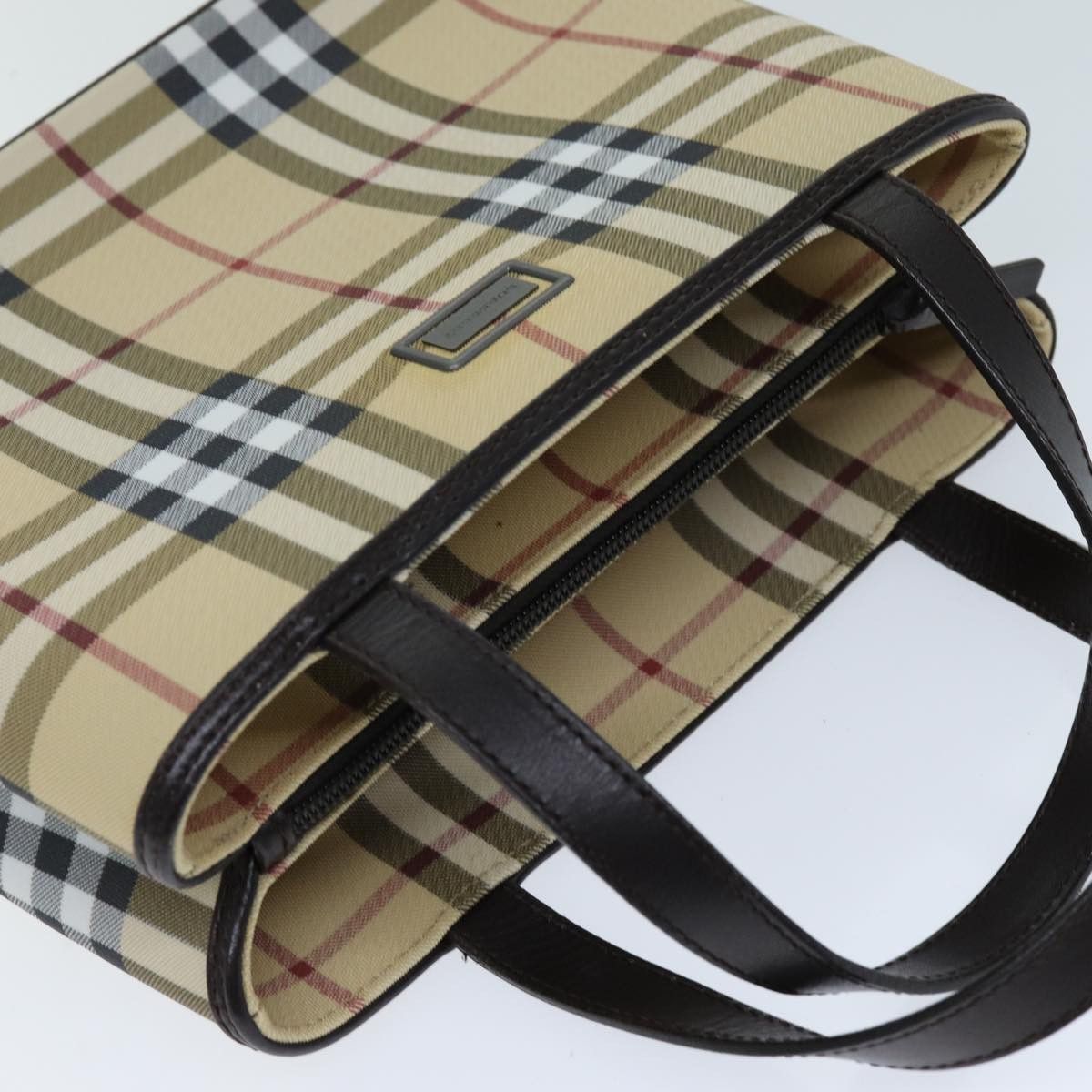 Burberry Nova Check Beige Canvas Handbag (Pre-Owned) Size ONE SIZE - 4 Thumbnail