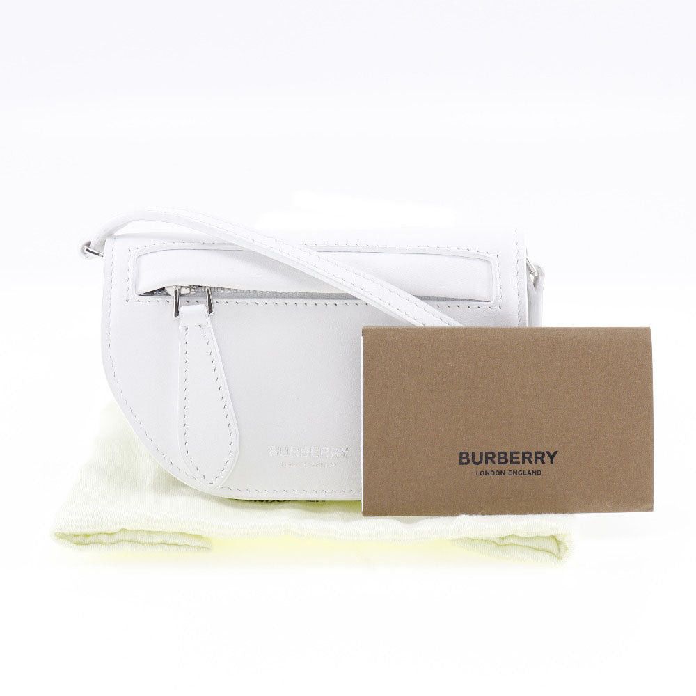 Burberry Olympia White Leather Shoulder Bag (Pre-Owned) Size ONE SIZE - 7 Thumbnail