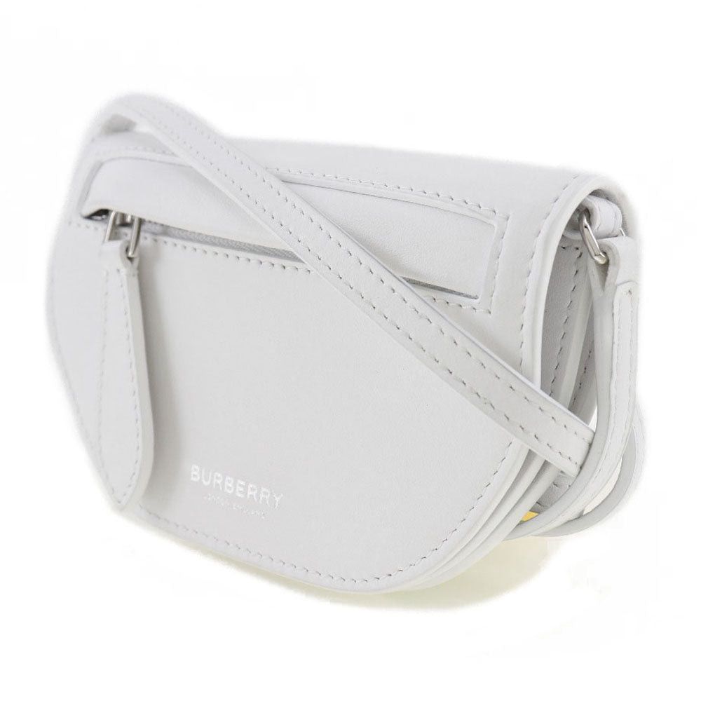 Burberry Olympia White Leather Shoulder Bag (Pre-Owned) Size ONE SIZE - 3 Thumbnail