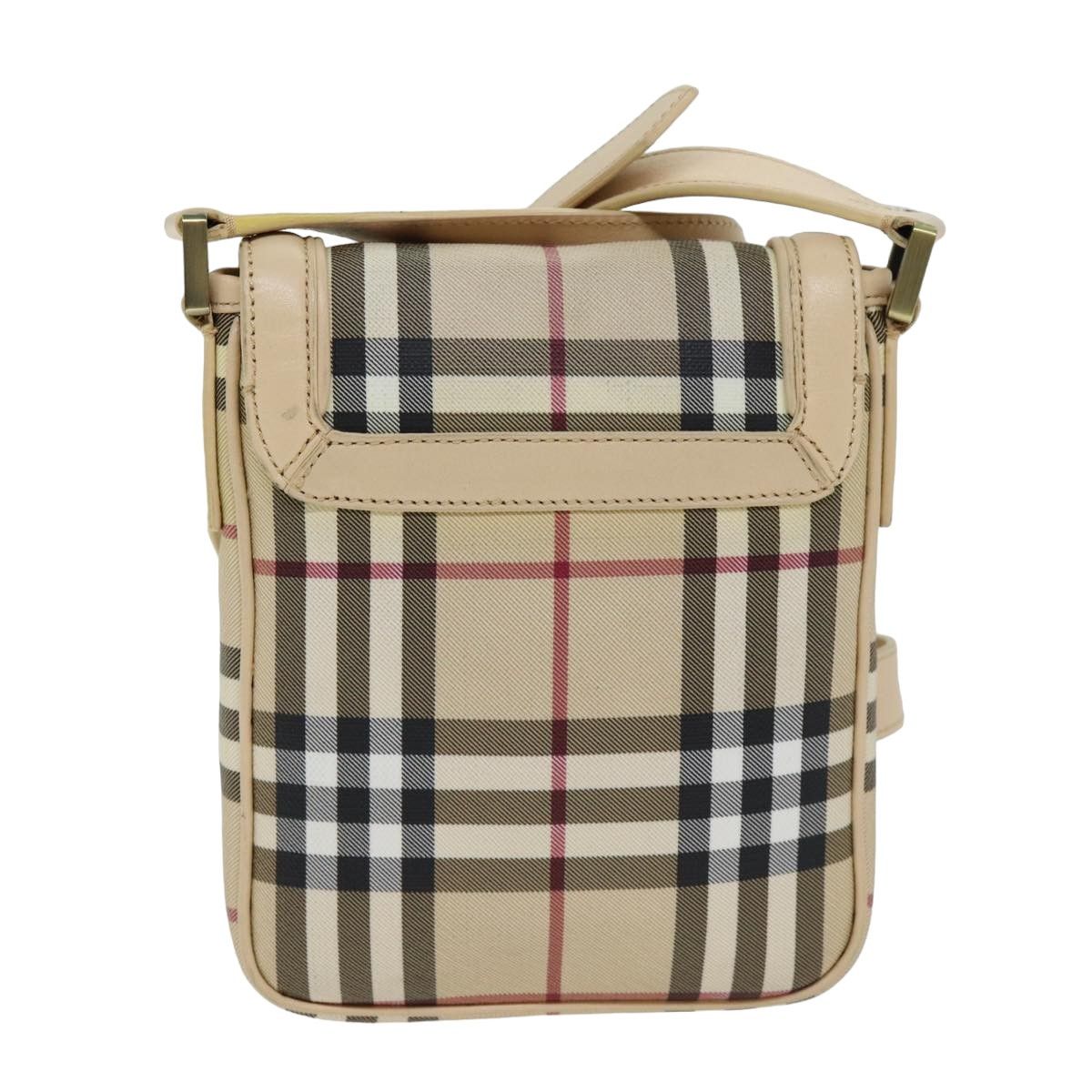 Burberry Nova Check Burgundy Canvas Shoulder Bag (Pre-Owned) Size ONE SIZE - 2 Thumbnail