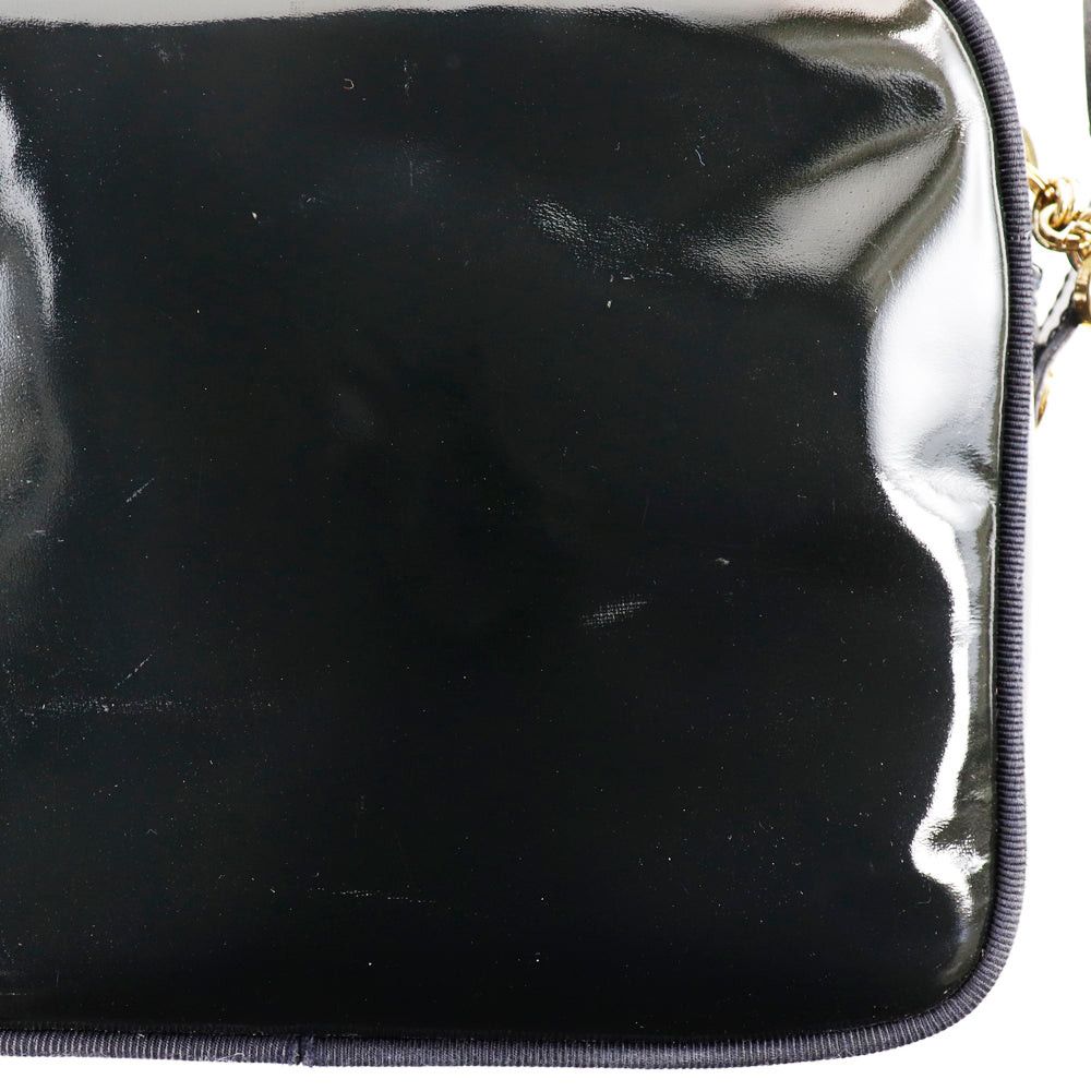 Salvatore Ferragamo Vala Black Patent Leather Shoulder Bag (Pre-Owned) Size ONE SIZE - 9 Thumbnail