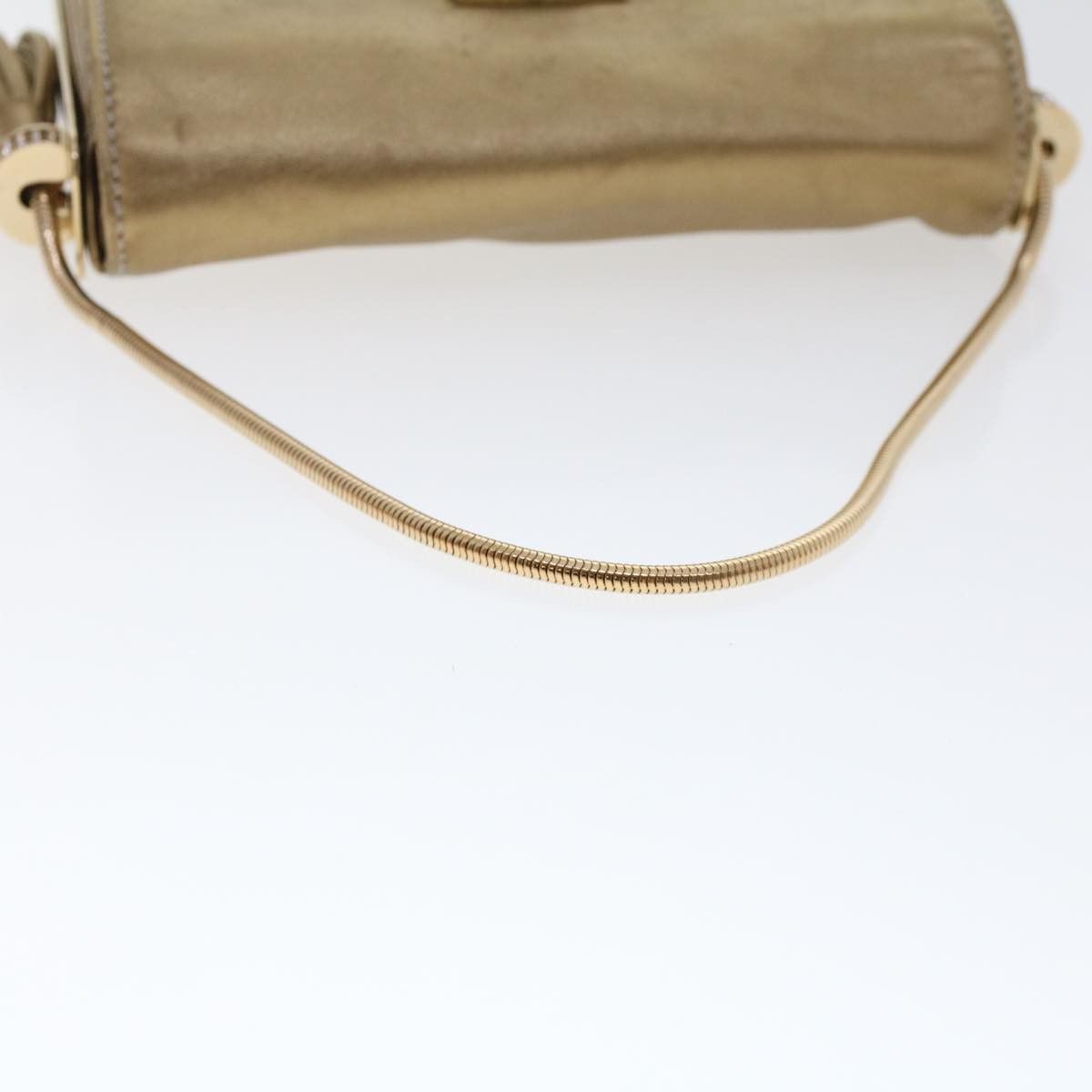 Salvatore Ferragamo Gancini Gold Leather Handbag (Pre-Owned) Size ONE SIZE - 12 Thumbnail