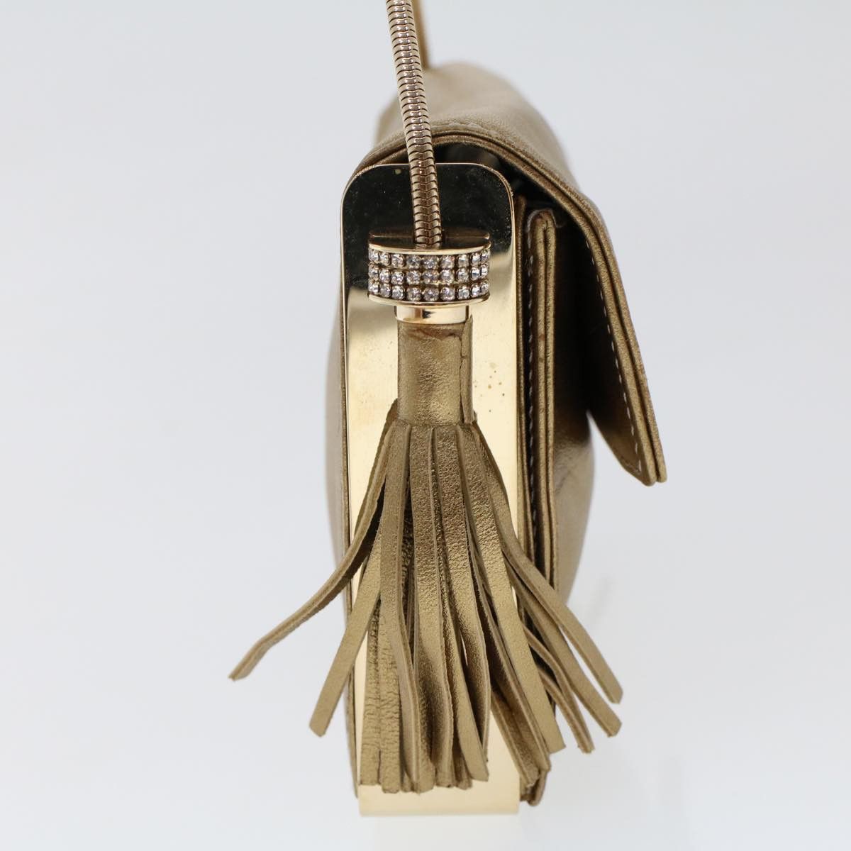 Salvatore Ferragamo Gancini Gold Leather Handbag (Pre-Owned) Size ONE SIZE - 10 Thumbnail