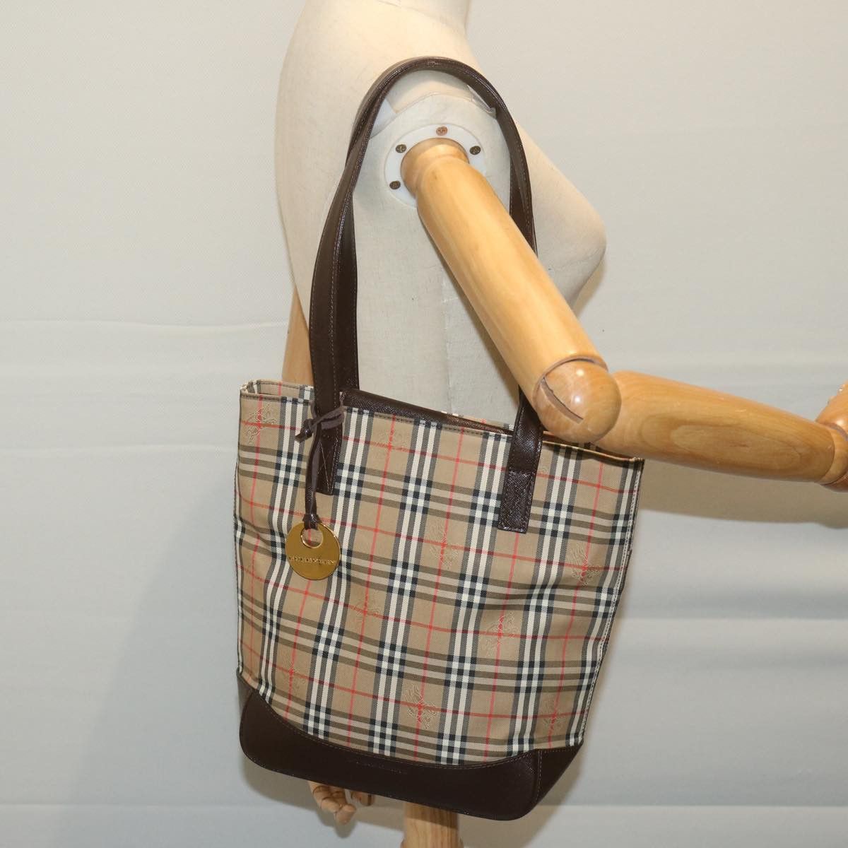 Burberry Beige Synthetic Tote Bag (Pre-Owned) Size ONE SIZE - 6 Thumbnail