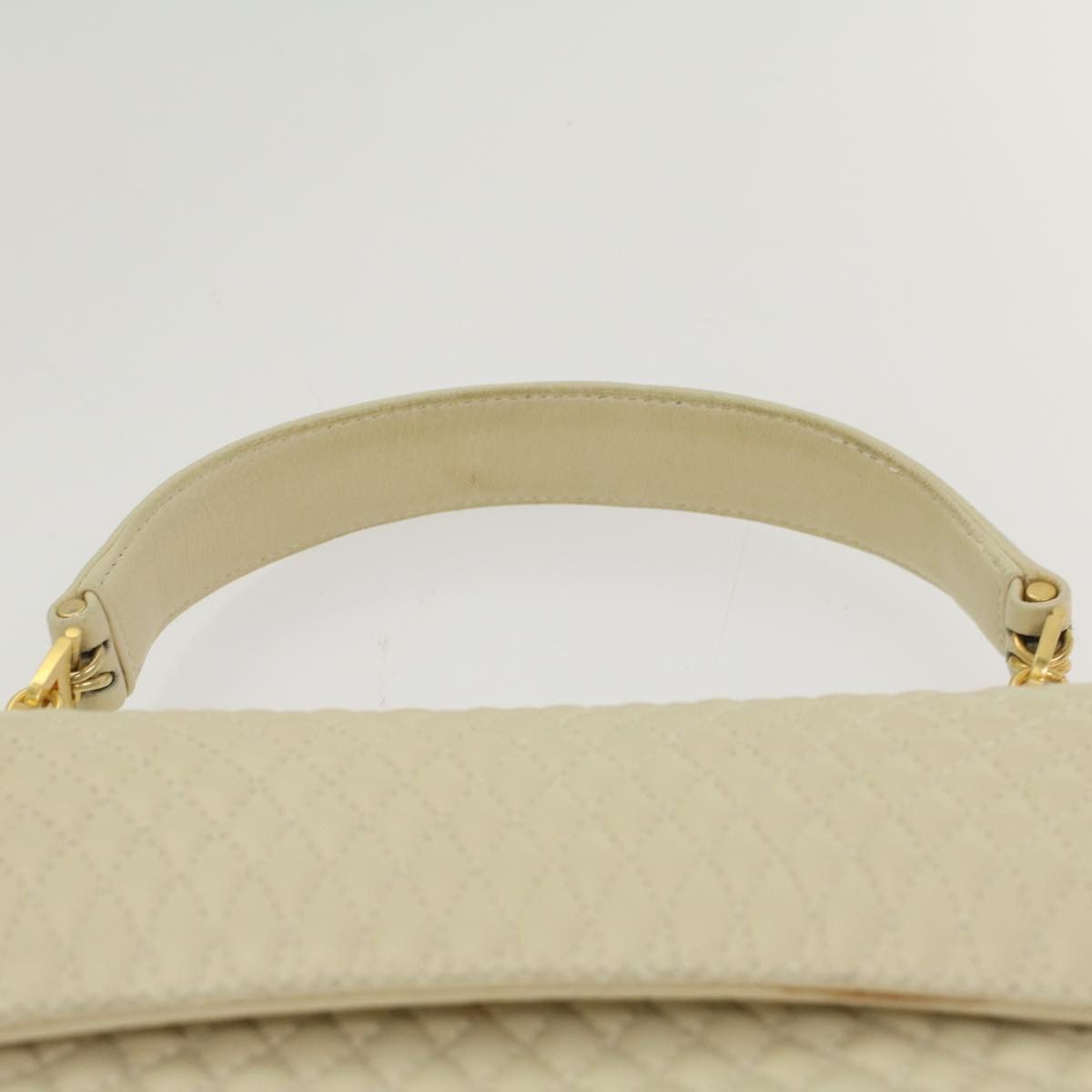 Bally -- White Leather Handbag (Pre-Owned) Size ONE SIZE - 13 Thumbnail