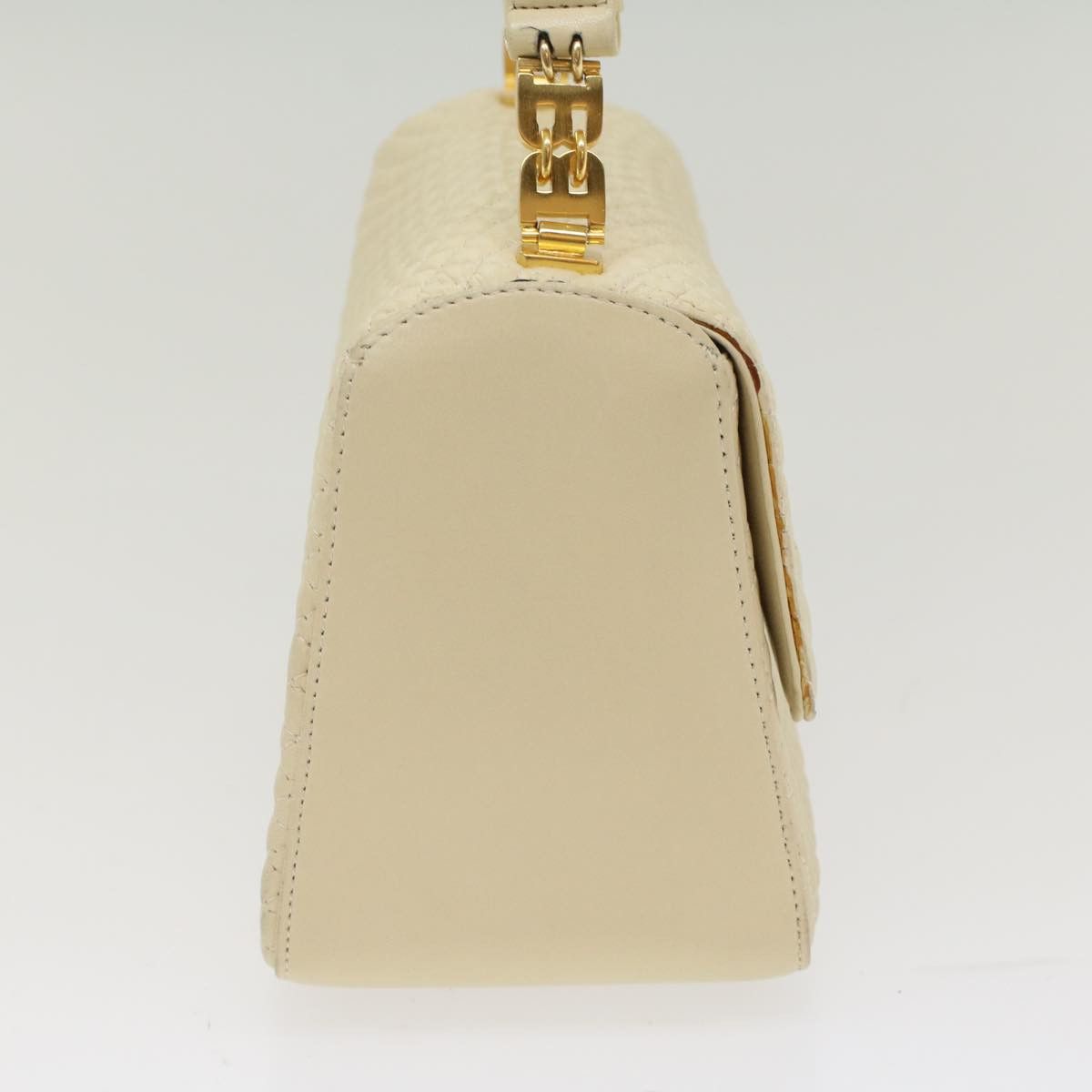 Bally -- White Leather Handbag (Pre-Owned) Size ONE SIZE - 11 Thumbnail