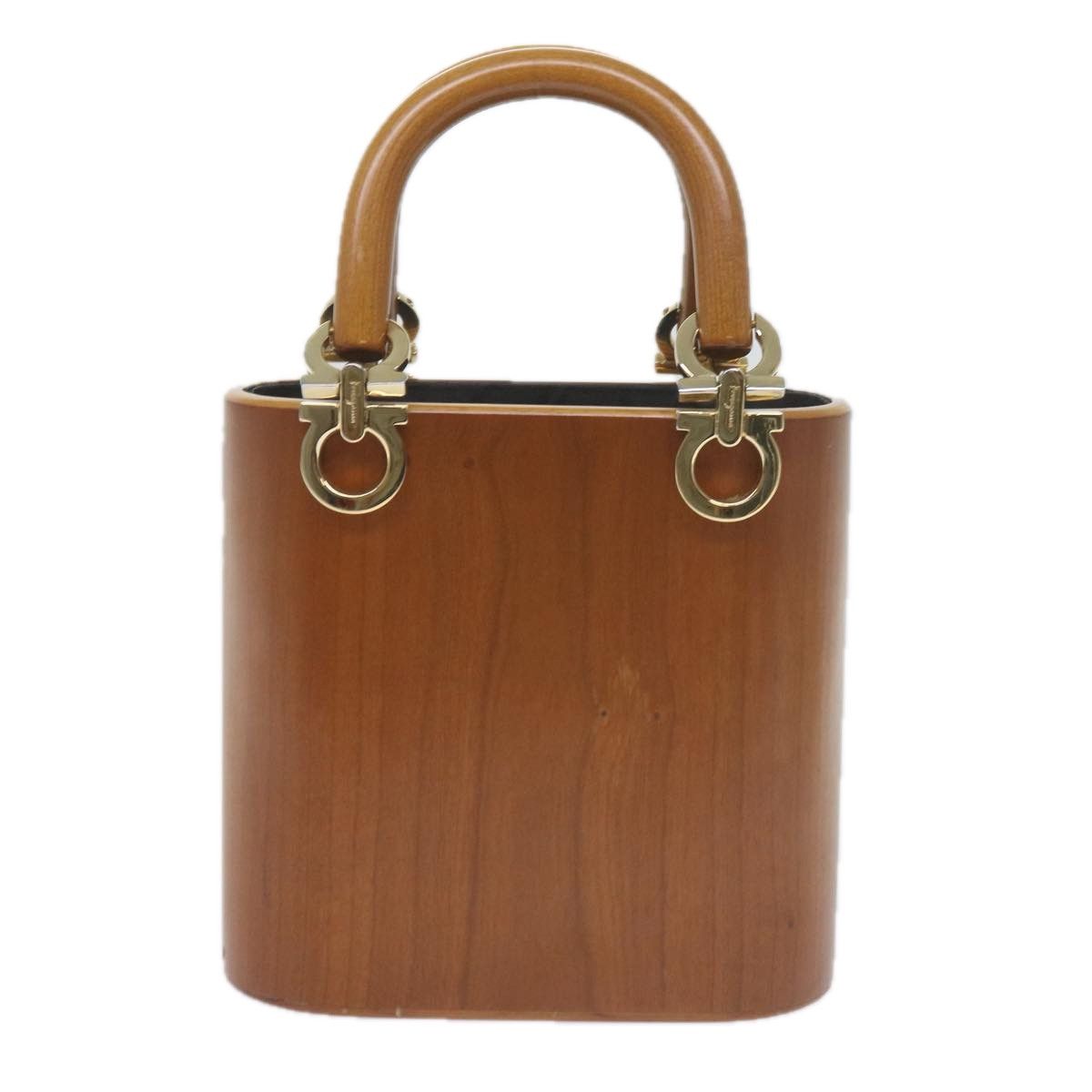 Salvatore Ferragamo Gancini Brown Synthetic Handbag (Pre-Owned) Size ONE SIZE - 2 Thumbnail