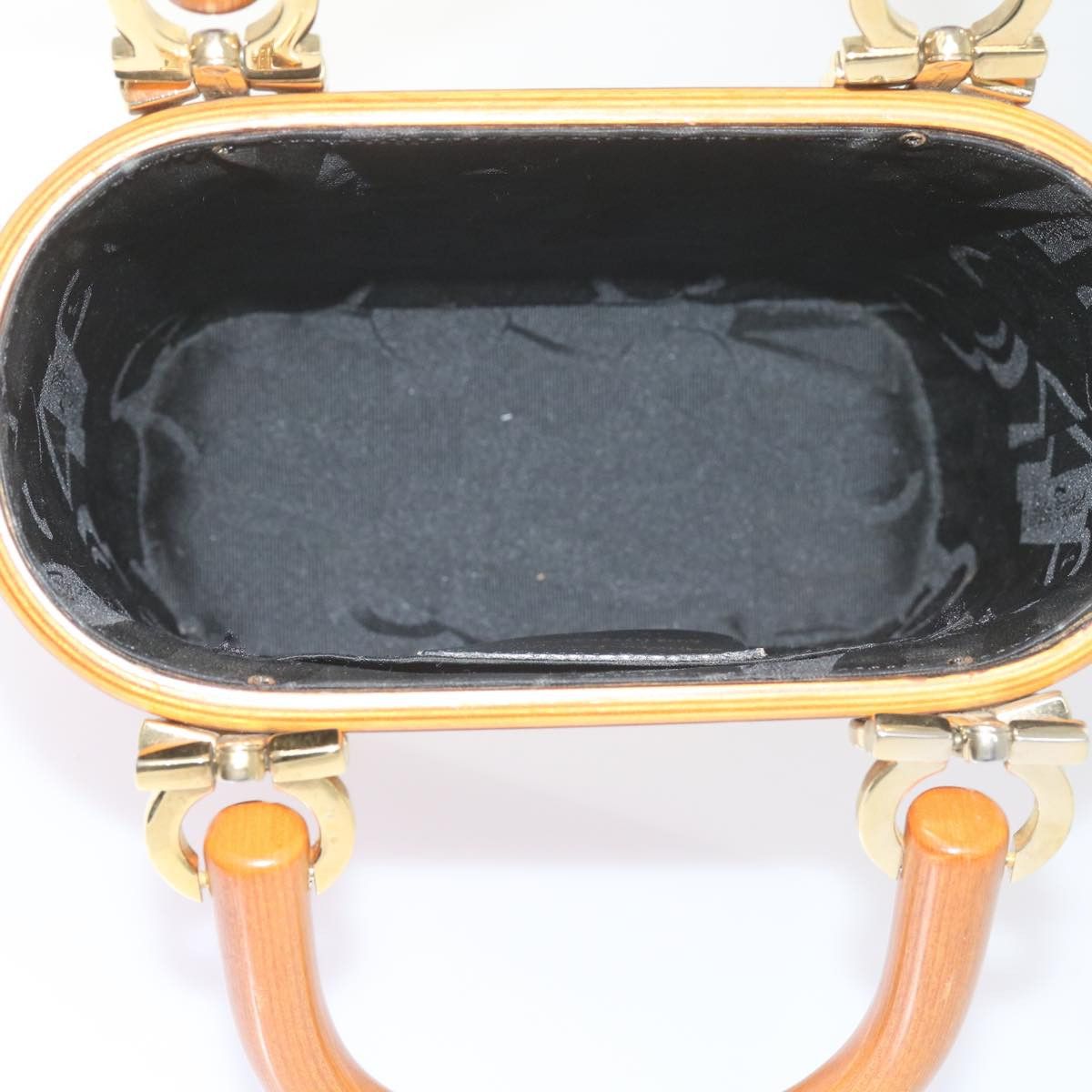 Salvatore Ferragamo Gancini Brown Synthetic Handbag (Pre-Owned) Size ONE SIZE - 5 Thumbnail