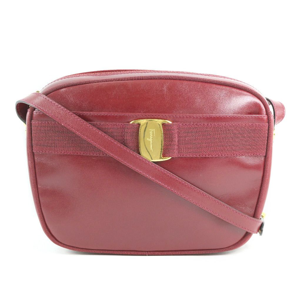Salvatore Ferragamo Vala Red Leather Handbag (Pre-Owned) Size ONE SIZE - 6 Thumbnail