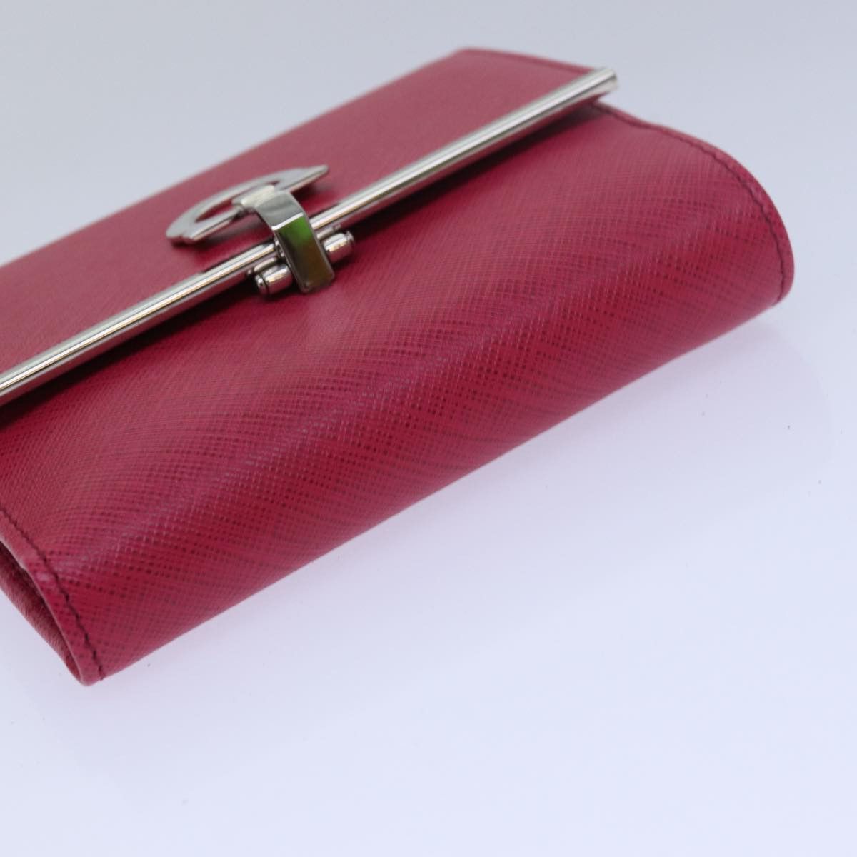 Salvatore Ferragamo Gancini Pink Leather Wallet (Pre-Owned) Size ONE SIZE - 3 Thumbnail