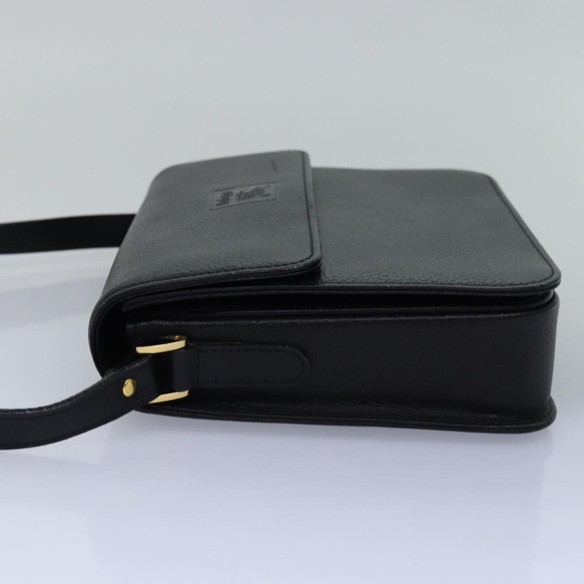 Burberry Nova Check Black Leather Shoulder Bag (Pre-Owned) Size ONE SIZE - 4 Thumbnail