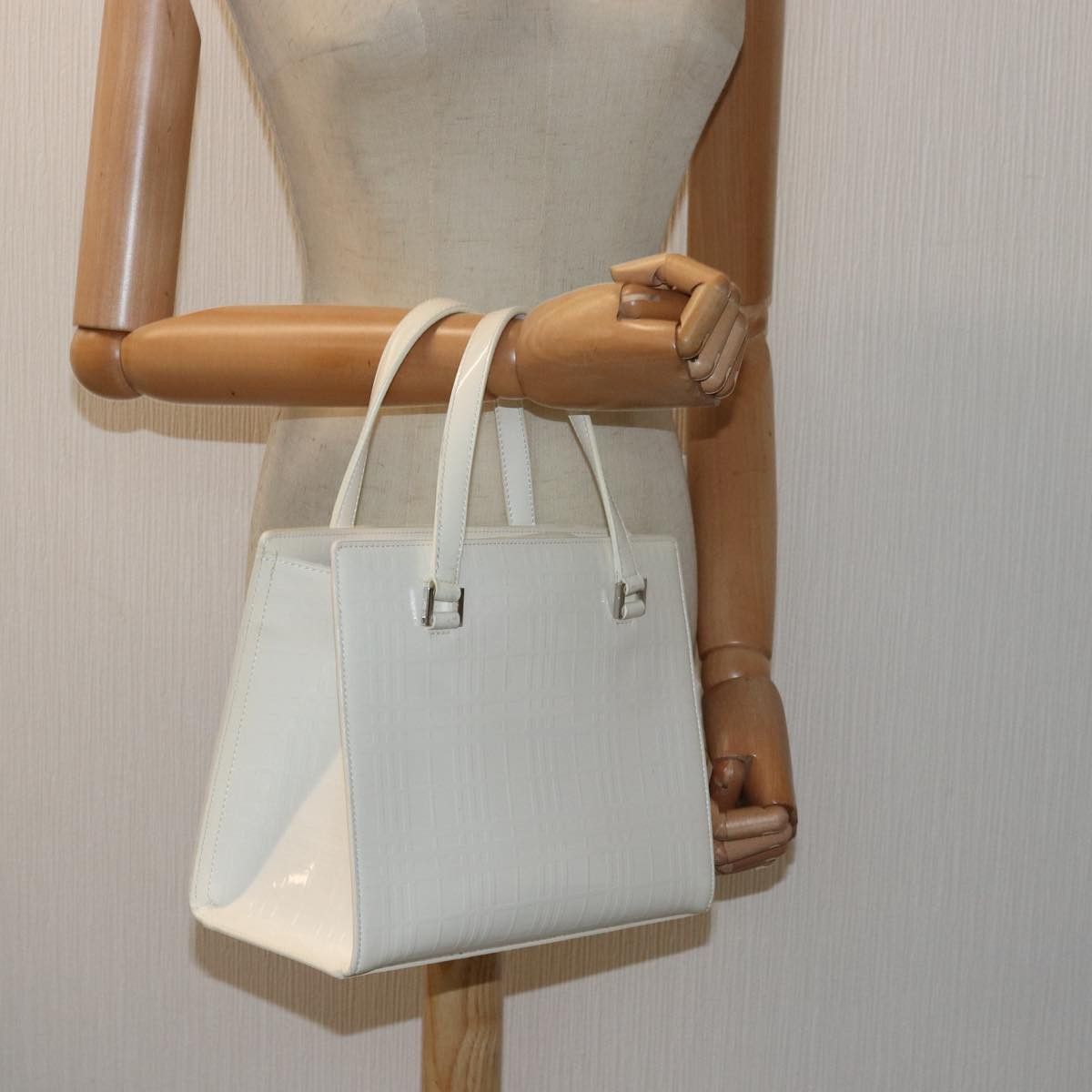 Burberry - White Patent Leather Handbag (Pre-Owned) Size ONE SIZE - 7 Thumbnail