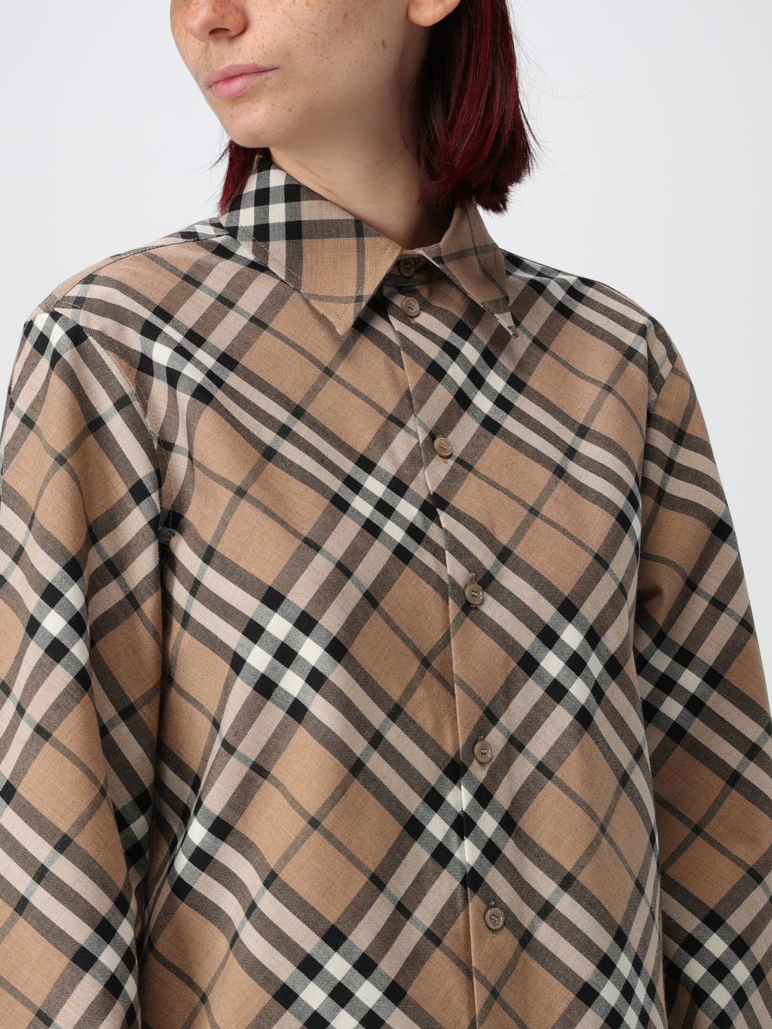 Burberry Burberry Shirt Woman Walnut Size XS / US 0-2 / IT 36-38 - 5 Thumbnail
