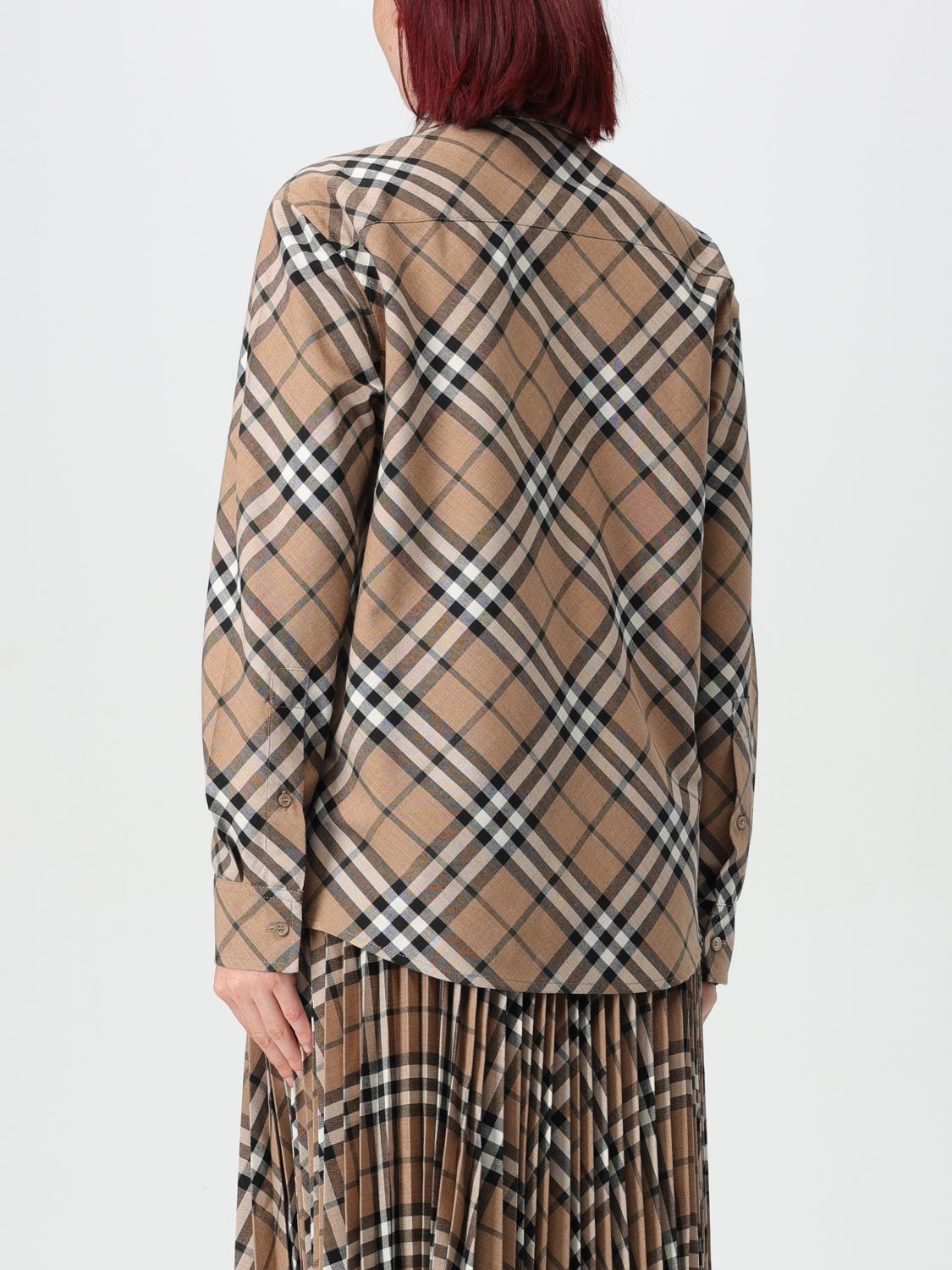 Burberry Burberry Shirt Woman Walnut Size XS / US 0-2 / IT 36-38 - 3 Thumbnail