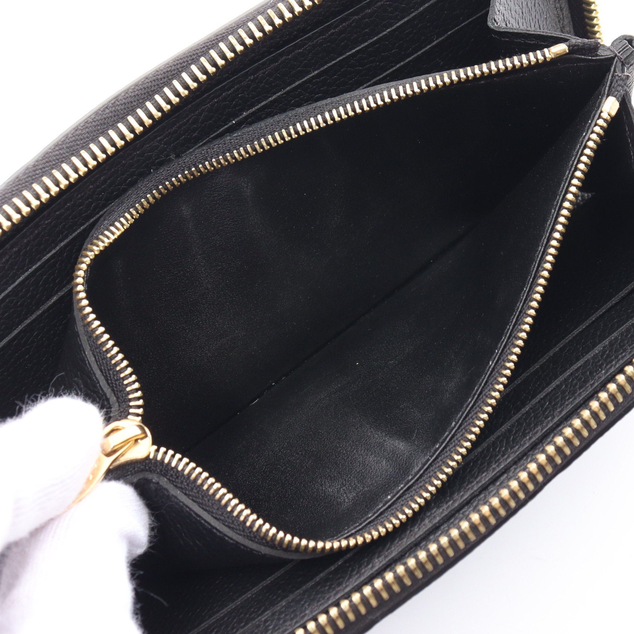 Louis Vuitton Louis Vuitton Portefeuil Clemence Monogram Amplant Noir Round Zipper Long Wallet Leather Black Size ONE SIZE - 5 Thumbnail