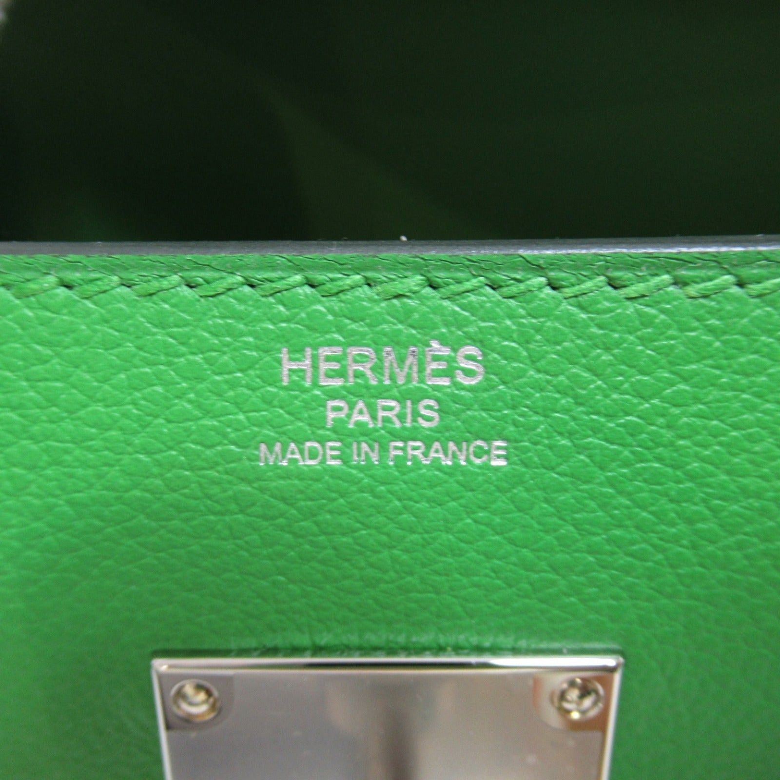 Hermes Hermes Kelly Messenger Shoulder Bag Pm Veil Yucca Leather Evercolor Green Silver Hardware Size ONE SIZE - 7 Thumbnail