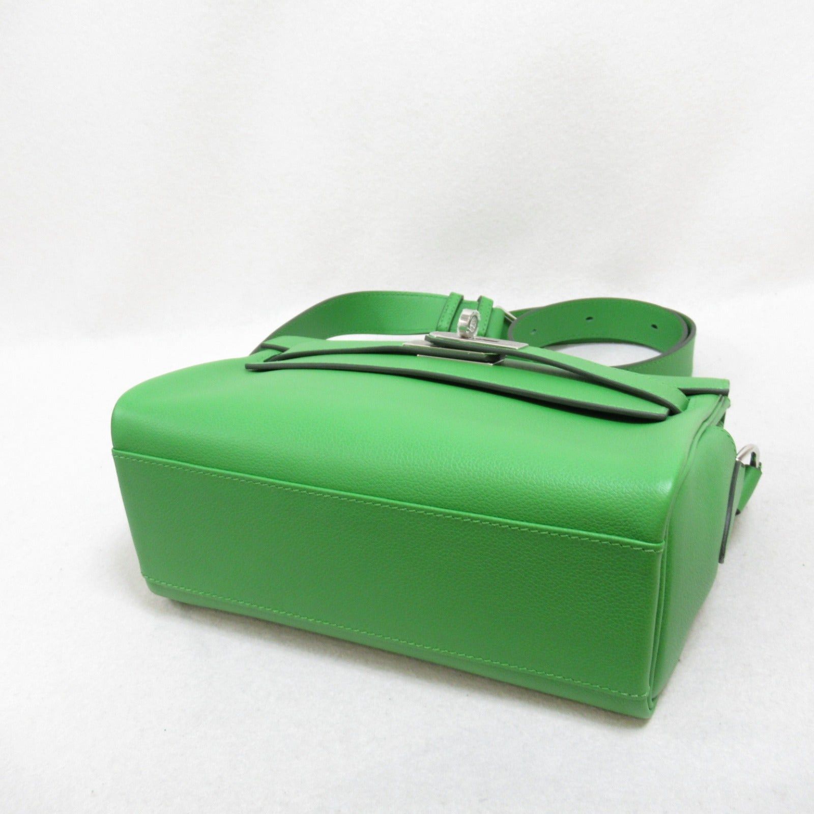 Hermes Hermes Kelly Messenger Shoulder Bag Pm Veil Yucca Leather Evercolor Green Silver Hardware Size ONE SIZE - 4 Thumbnail