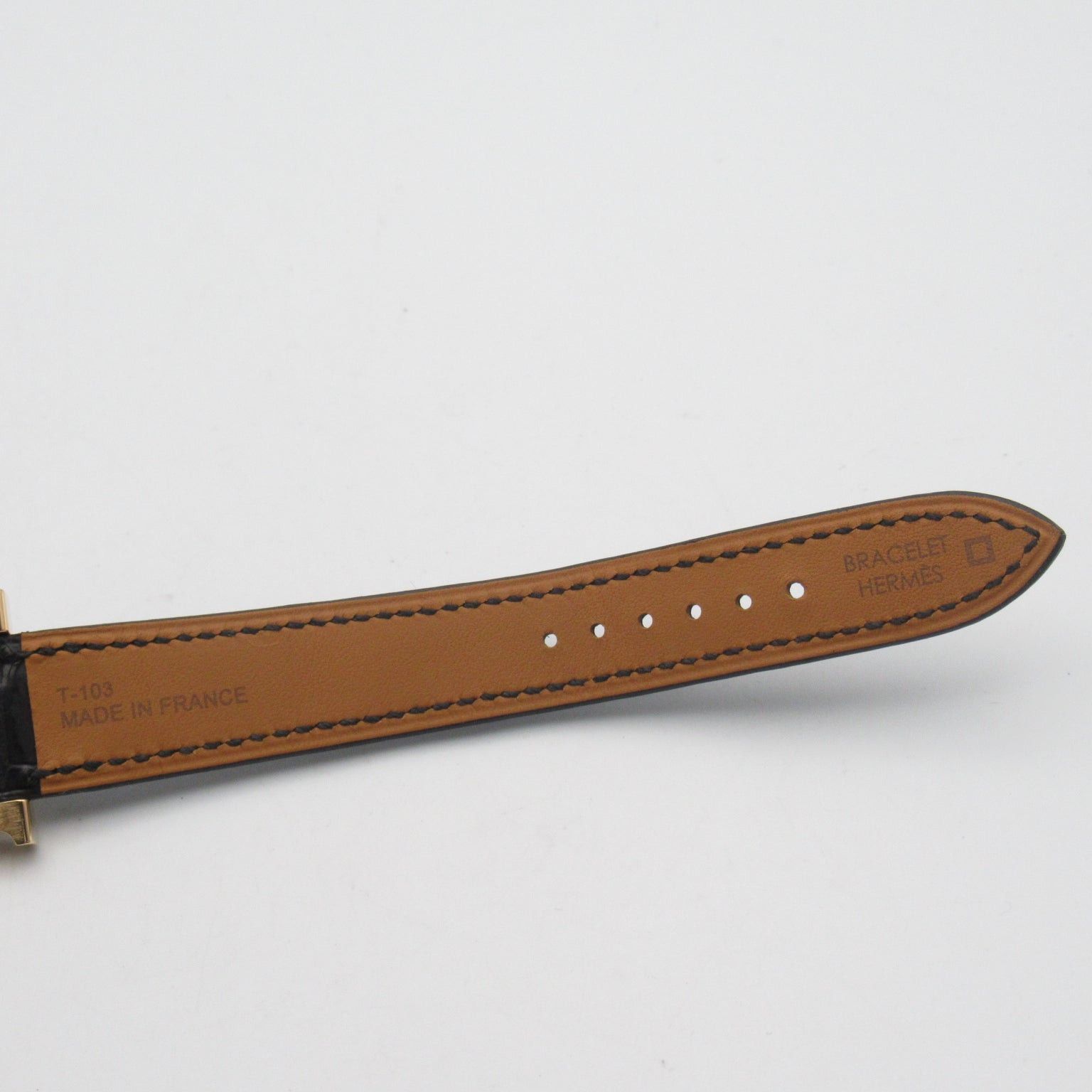Hermes Hermes H Watch 11P Diamond Women Quartz Gp (Gold Plated) Leather Black Size ONE SIZE - 17 Thumbnail