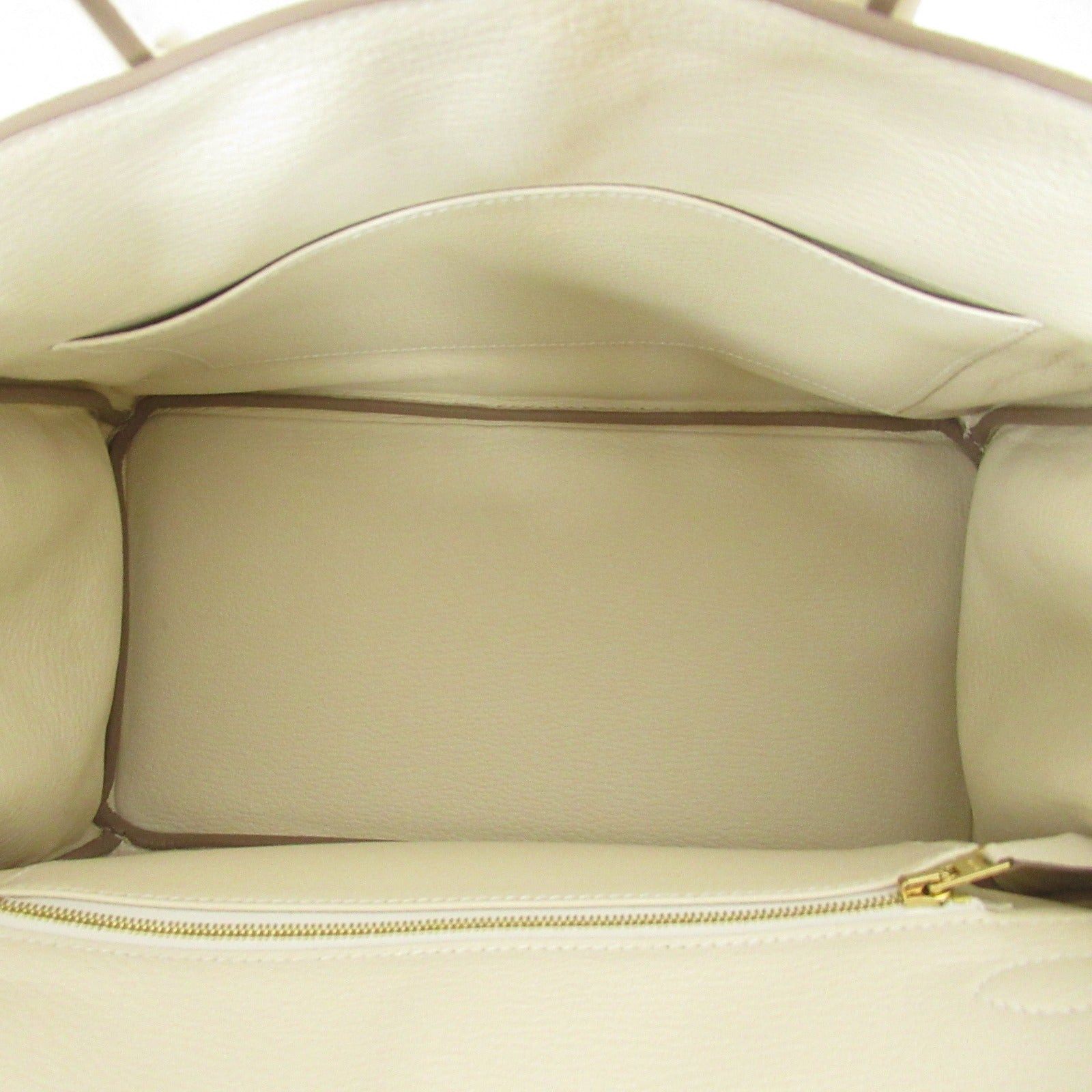 Hermes Hermes Birkin 30 Kure Handbag Leather Togo White Gold Hardware Double Engraved Size ONE SIZE - 5 Thumbnail