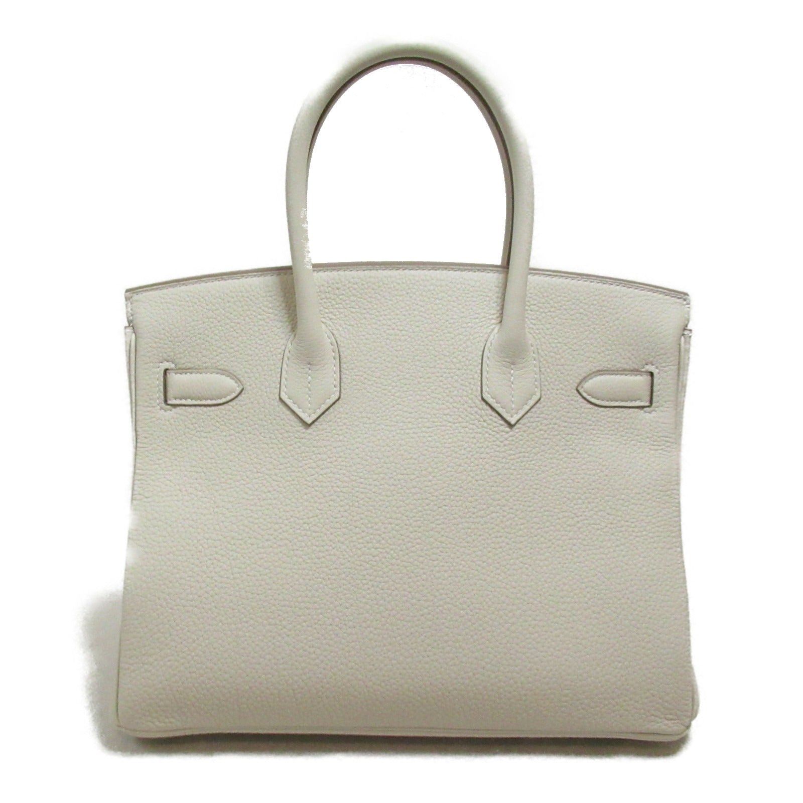 Hermes Hermes Birkin 30 Kure Handbag Leather Togo White Gold Hardware Double Engraved Size ONE SIZE - 2 Thumbnail