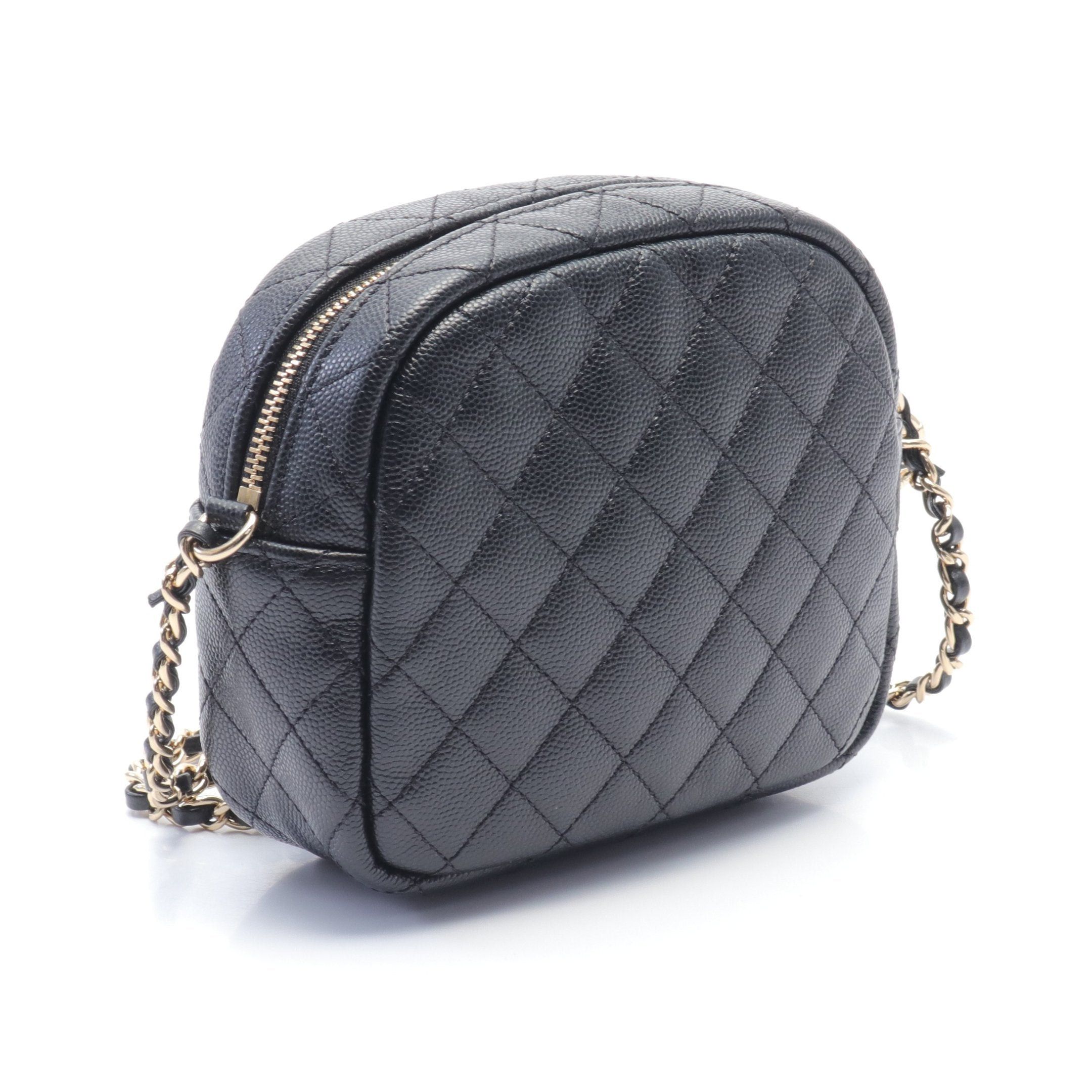 Chanel Chanel Matelasse Chain Shoulder Bag Caviar Skin Black Gold Hardware Size ONE SIZE - 2 Thumbnail