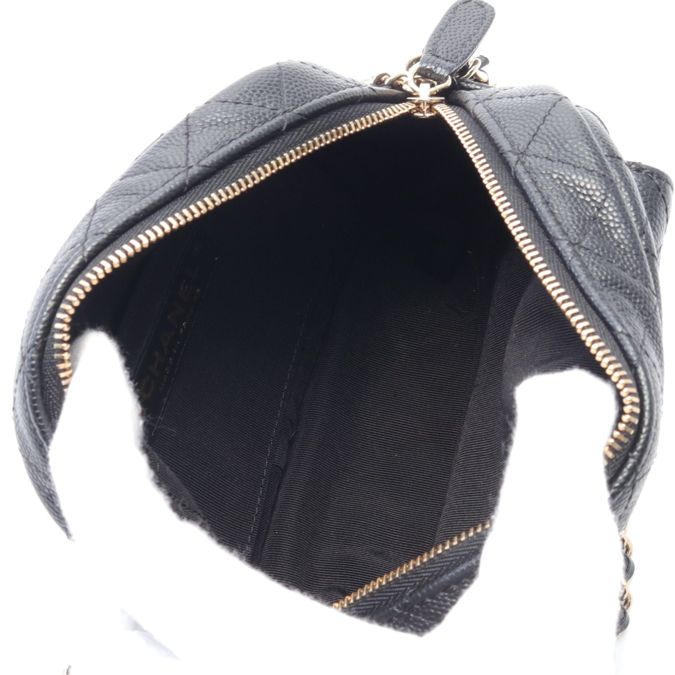 Chanel Chanel Matelasse Chain Shoulder Bag Caviar Skin Black Gold Hardware Size ONE SIZE - 3 Thumbnail