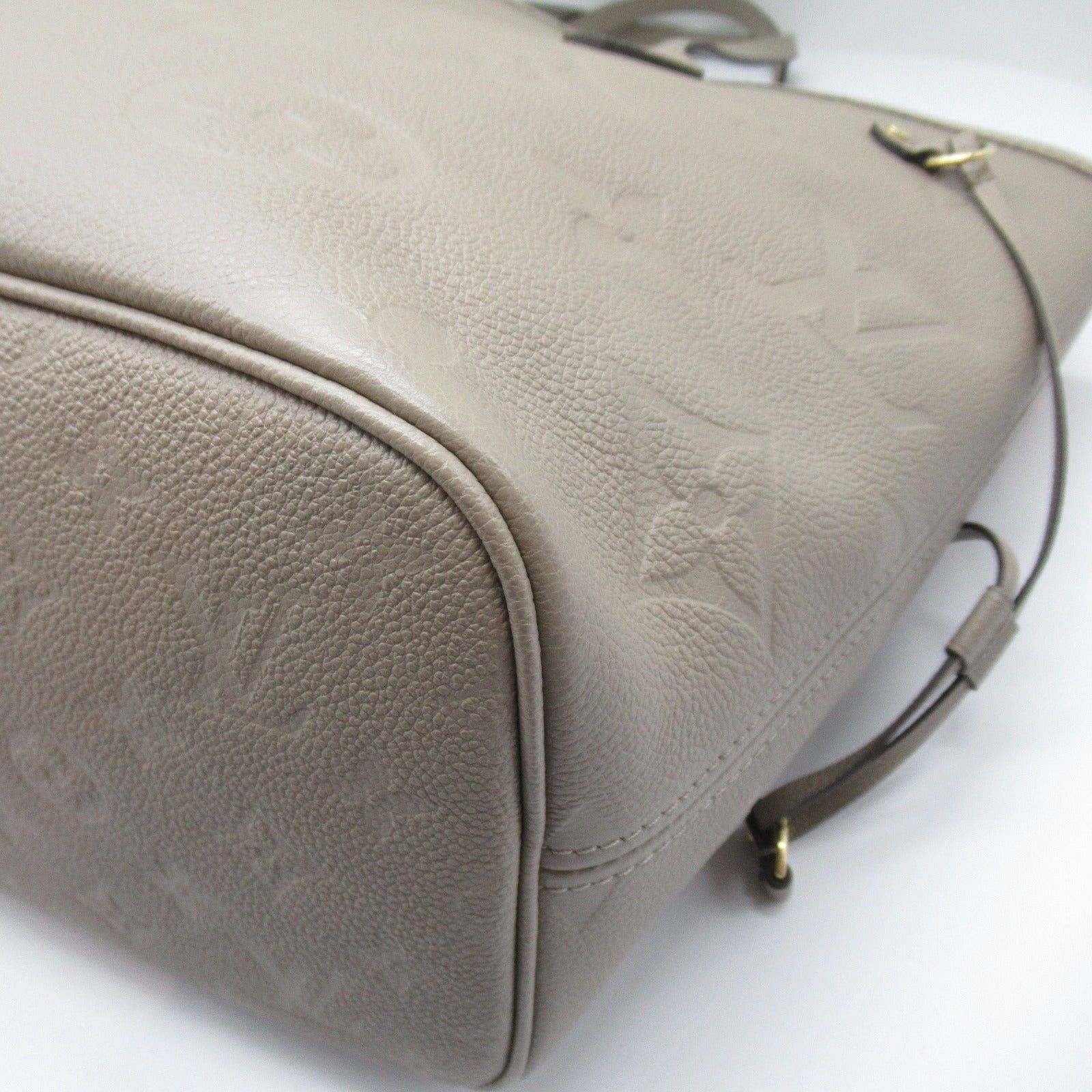 Louis Vuitton Louis Vuitton Neverfull Mm Handbag Tote Bag Calfskin (Cowhide) Monogram Empreinte Beige Tourterelle Size ONE SIZE - 8 Thumbnail