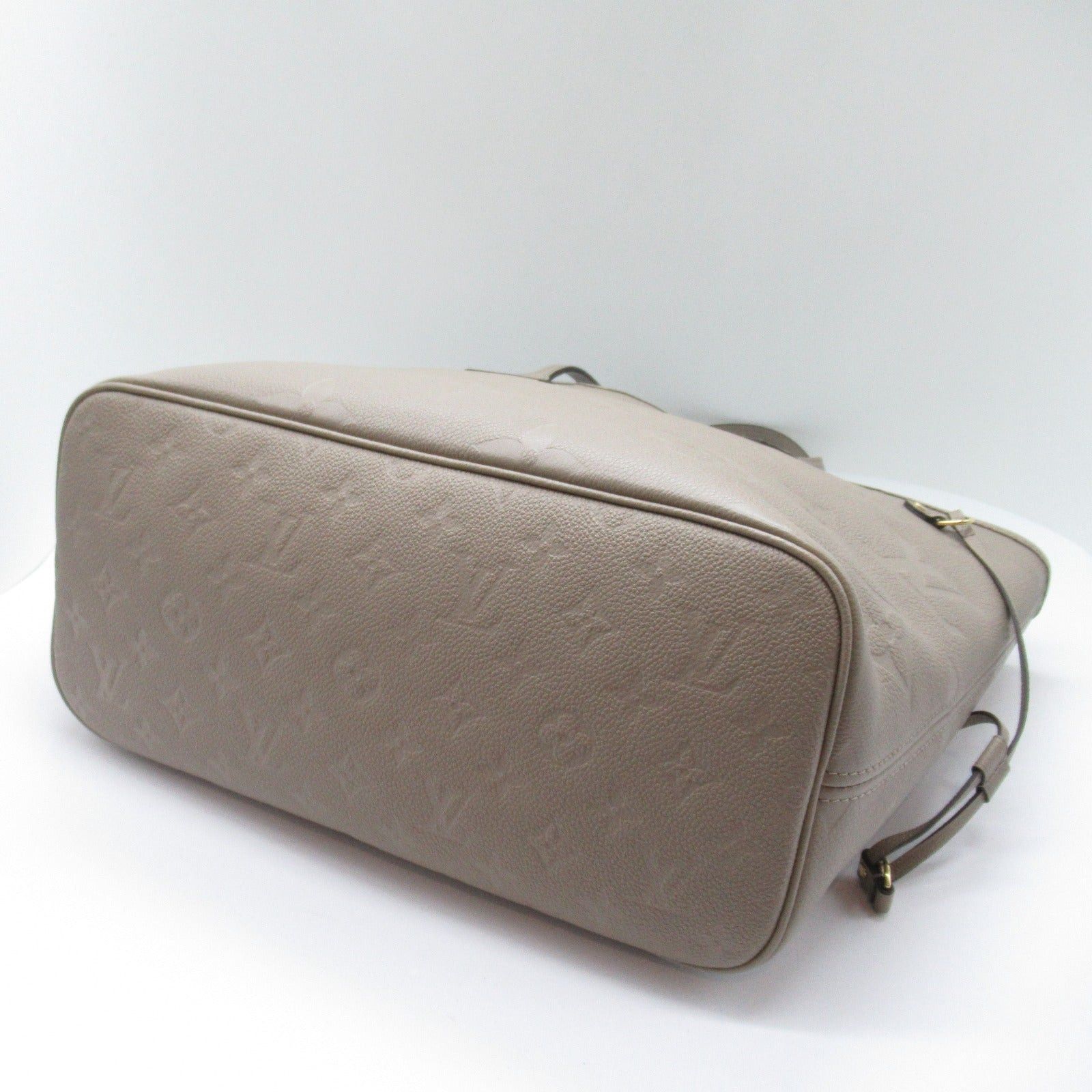 Louis Vuitton Louis Vuitton Neverfull Mm Handbag Tote Bag Calfskin (Cowhide) Monogram Empreinte Beige Tourterelle Size ONE SIZE - 4 Thumbnail