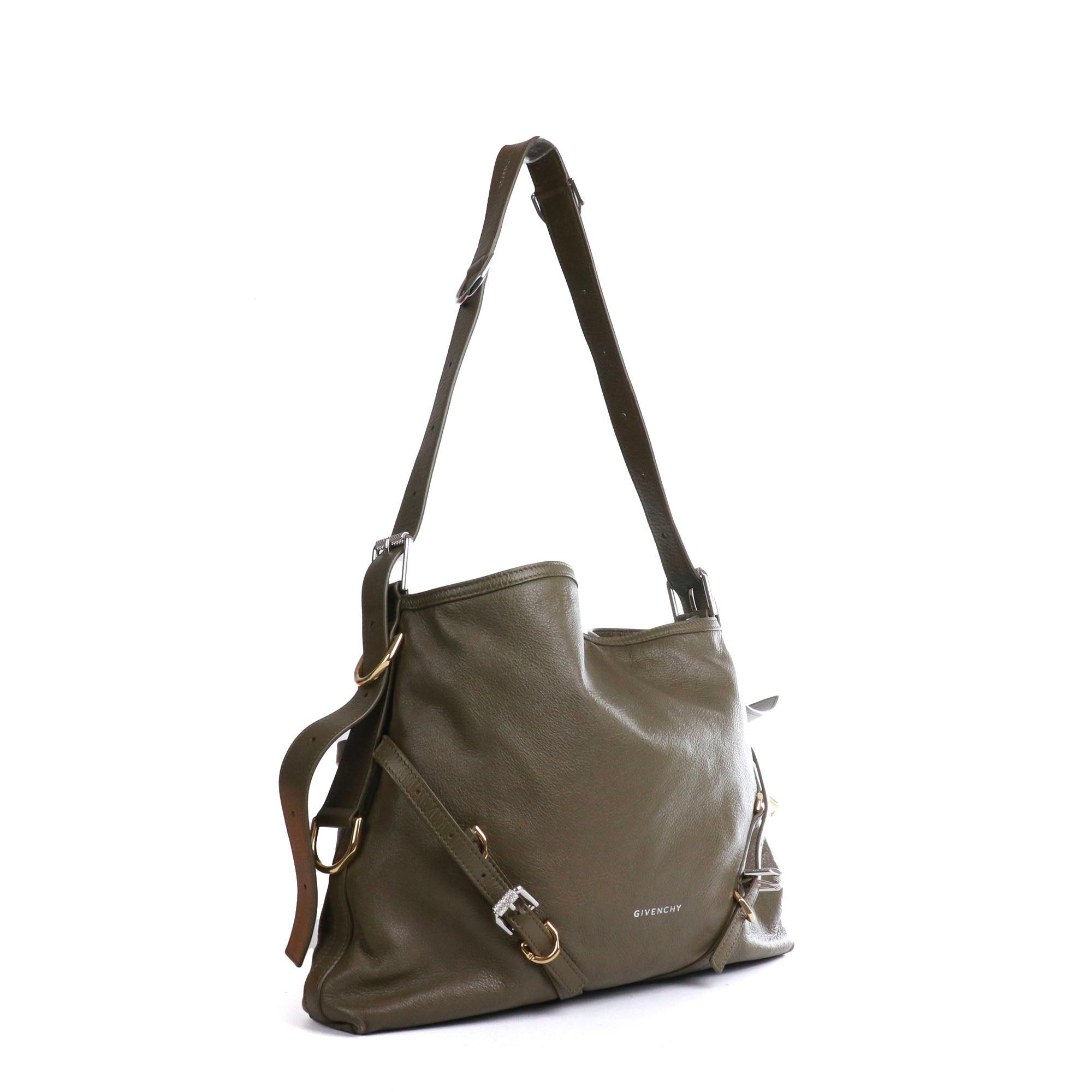 Givenchy GIVENCHY - Voyou Medium Givenchy shoulder bag in khaki green leather Size ONE SIZE - 2 Thumbnail