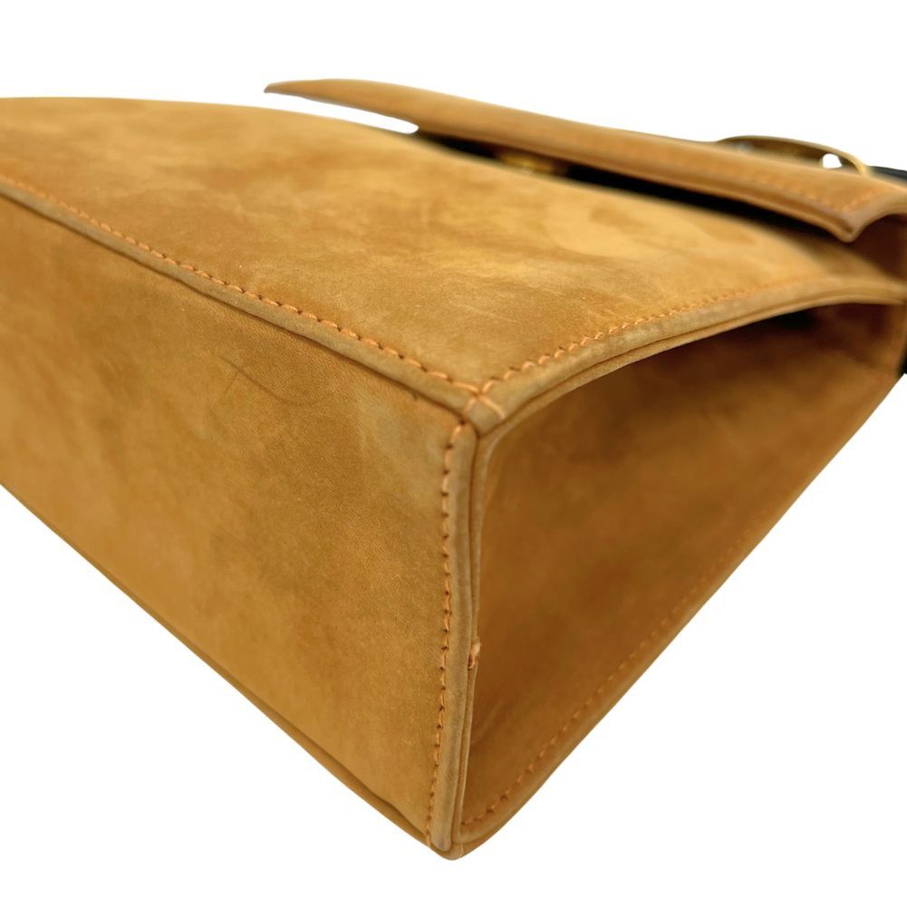 Salvatore Ferragamo Vara Brown Suede Handbag (Pre-Owned) Size ONE SIZE - 6 Thumbnail