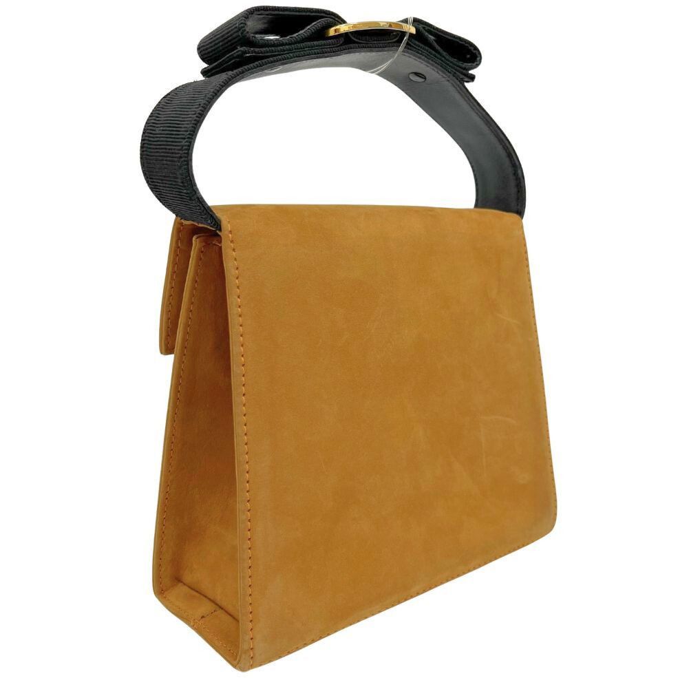 Salvatore Ferragamo Vara Brown Suede Handbag (Pre-Owned) Size ONE SIZE - 2 Thumbnail