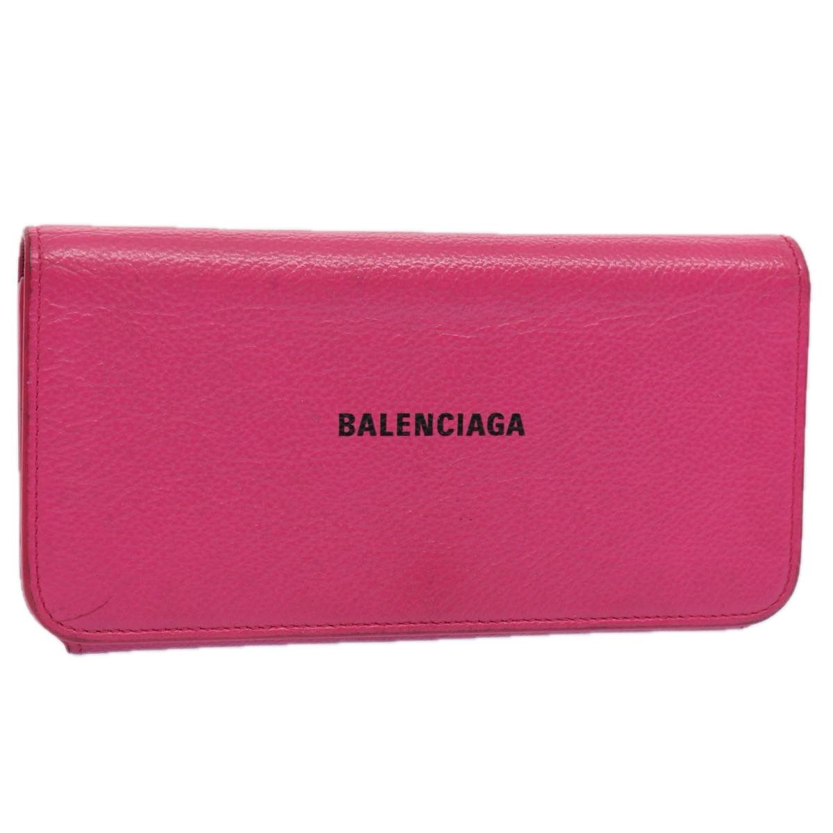 Balenciaga Cash Pink Leather Wallet (Pre-Owned) Size ONE SIZE - 9 Thumbnail