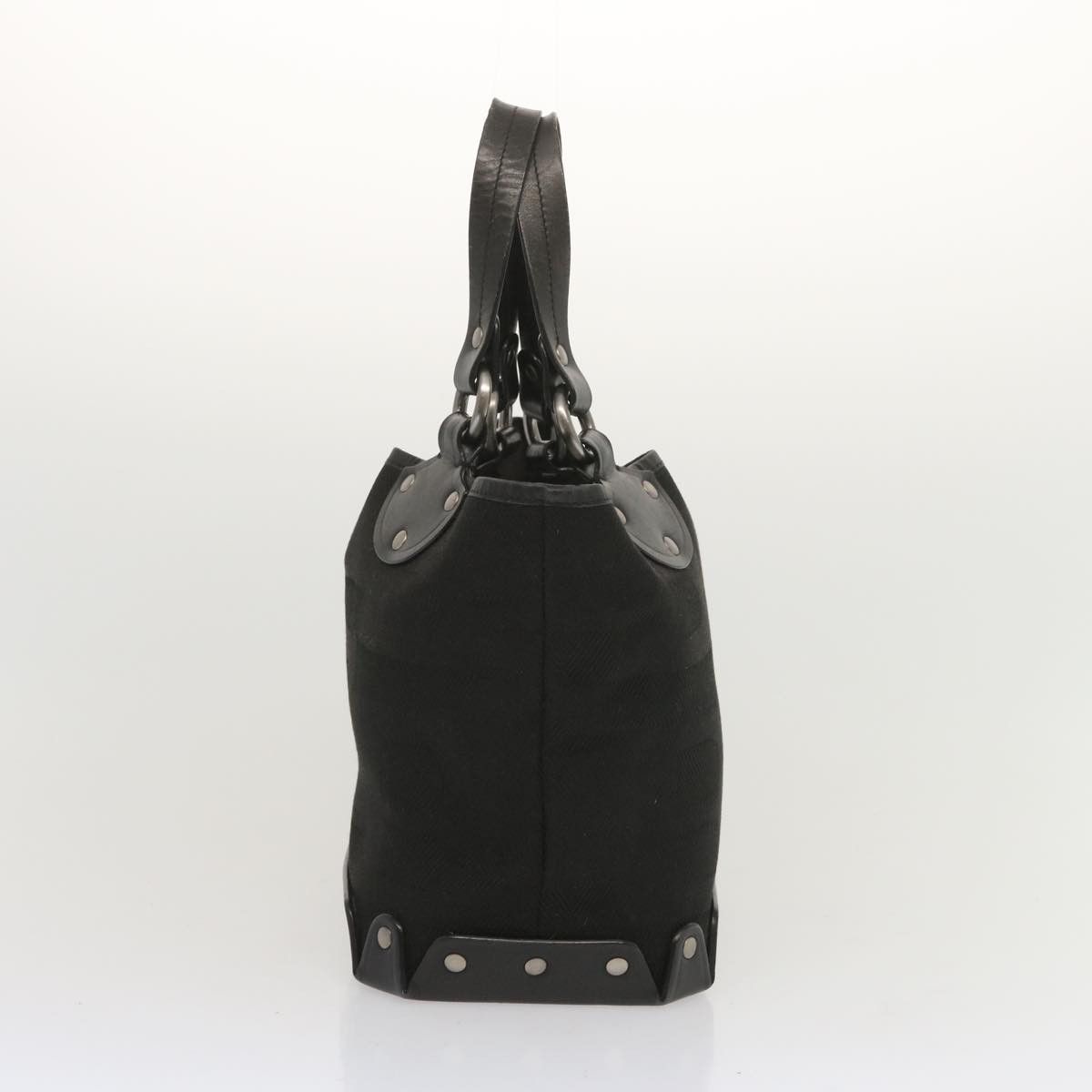 Bally -- Black Canvas Handbag (Pre-Owned) Size ONE SIZE - 9 Thumbnail