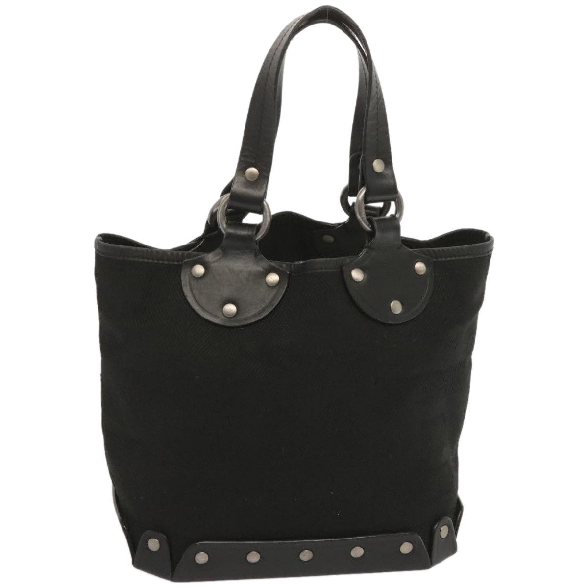 Bally -- Black Canvas Handbag (Pre-Owned) Size ONE SIZE - 4 Thumbnail